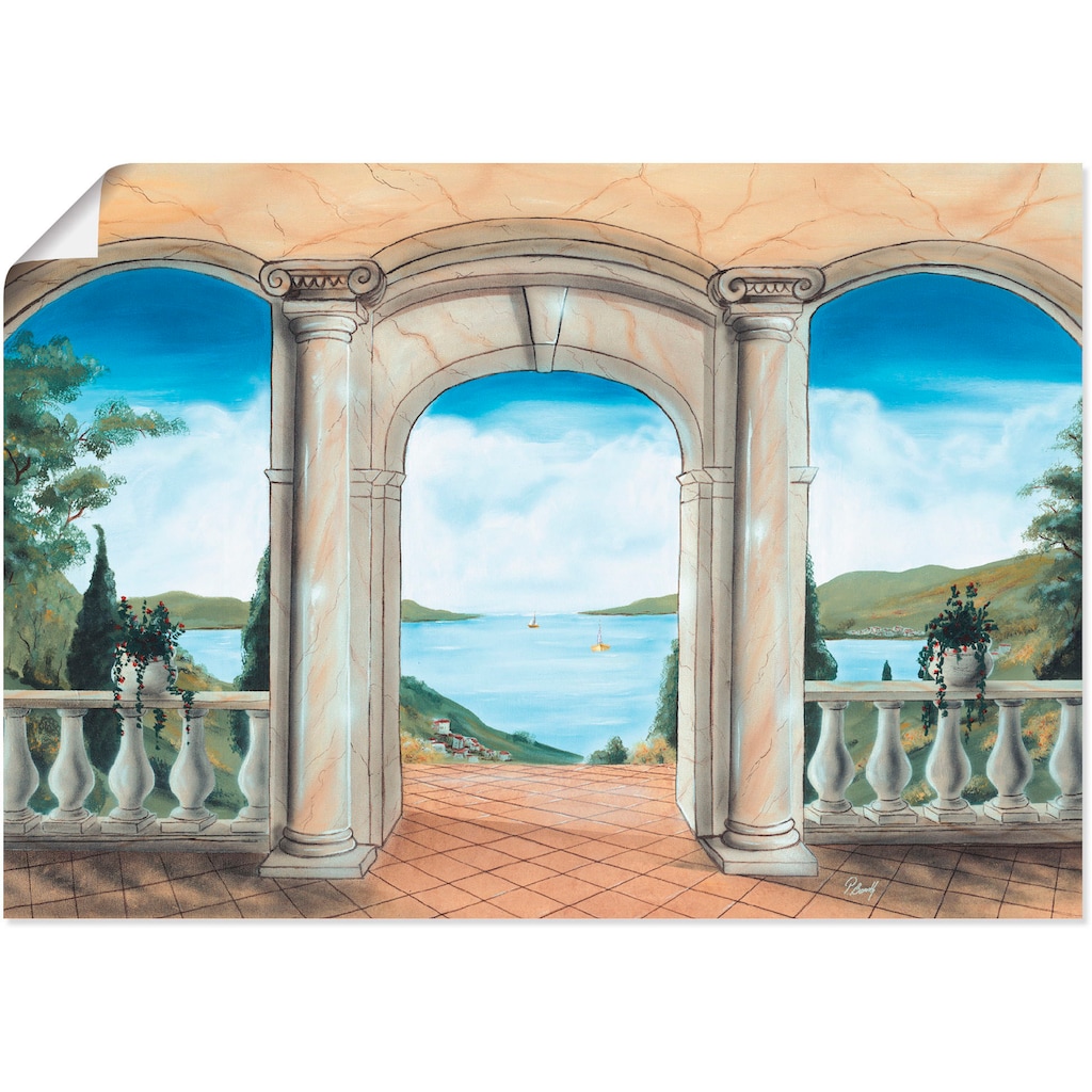 Artland Wandbild »griechische Terrasse«, Europa, (1 St.)
