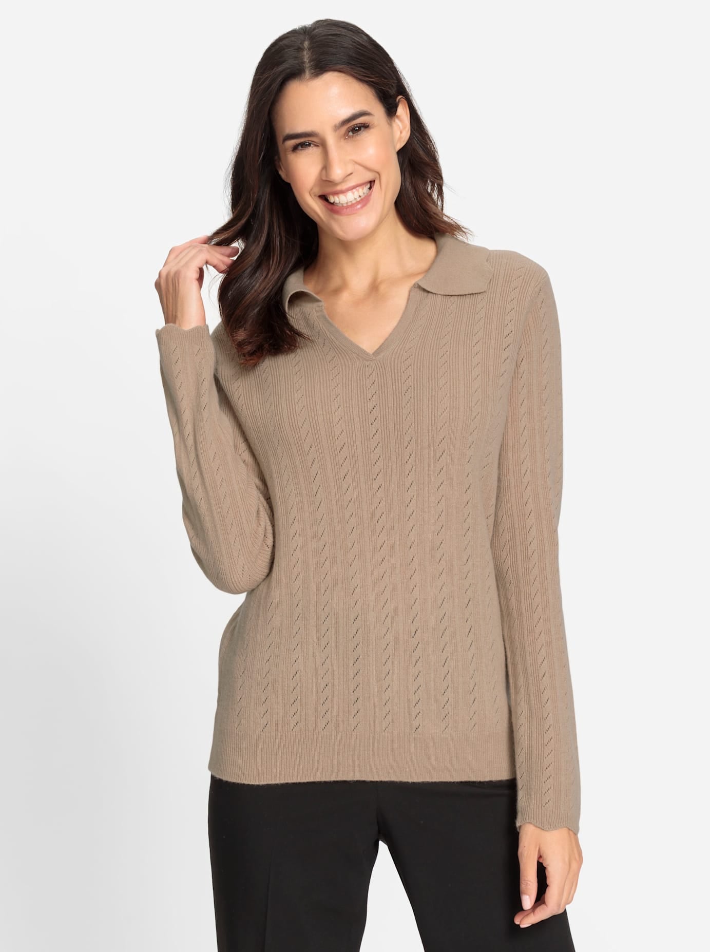 Inspirationen Polokragenpullover »Polopullover«