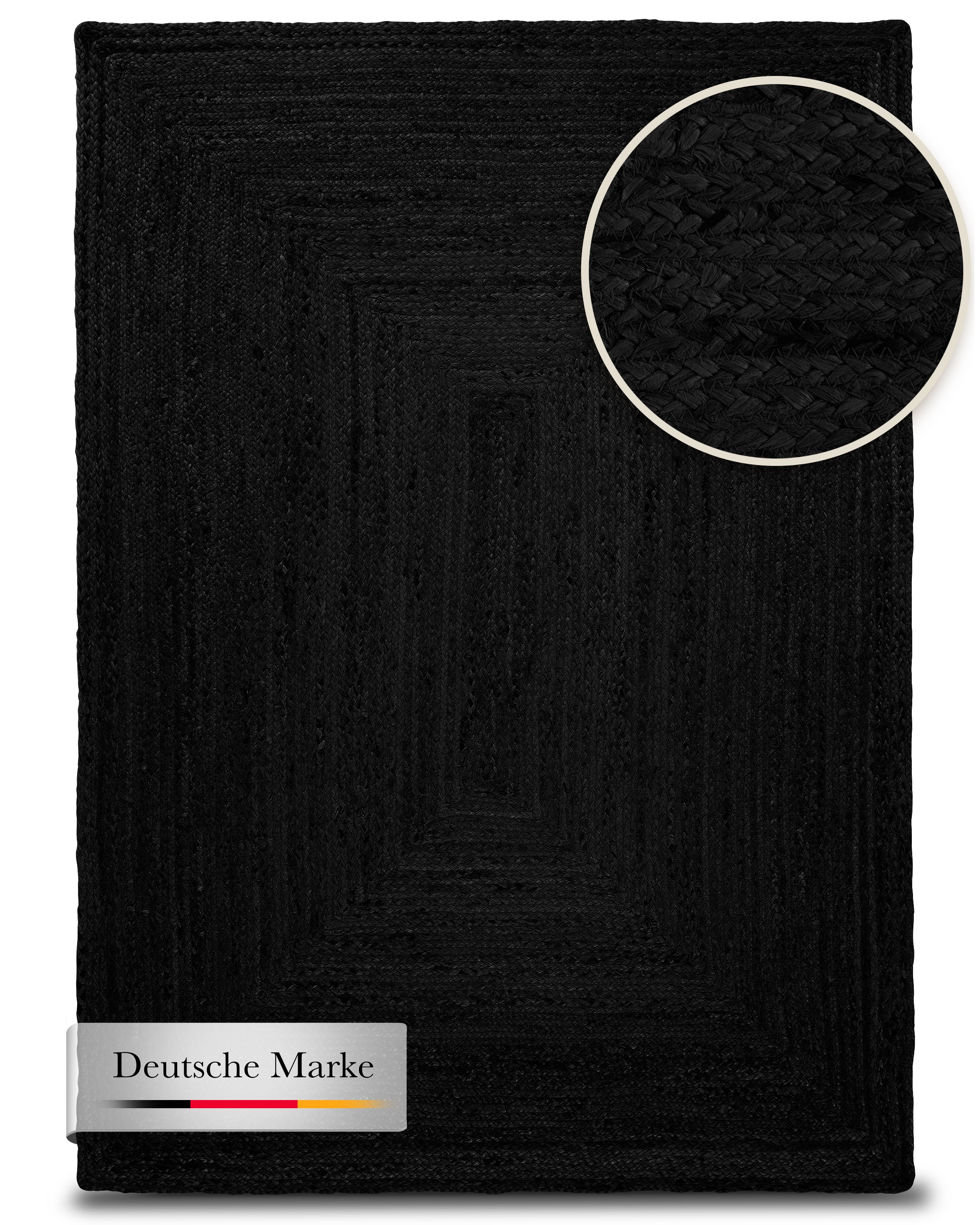 carpetfine Teppich »Nele Juteteppich Naturfaser« rechteckig 6 mm Höhe geflochtener Wendeteppich aus 100% Jute, quadratisch und als Läufer