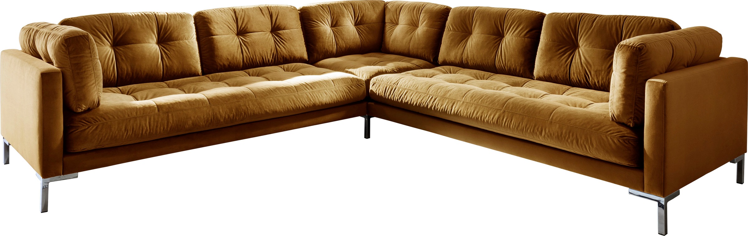 OTTO home Wohnlandschaft "Landau U-Form" in Cord-Stoff mit Metallfuß