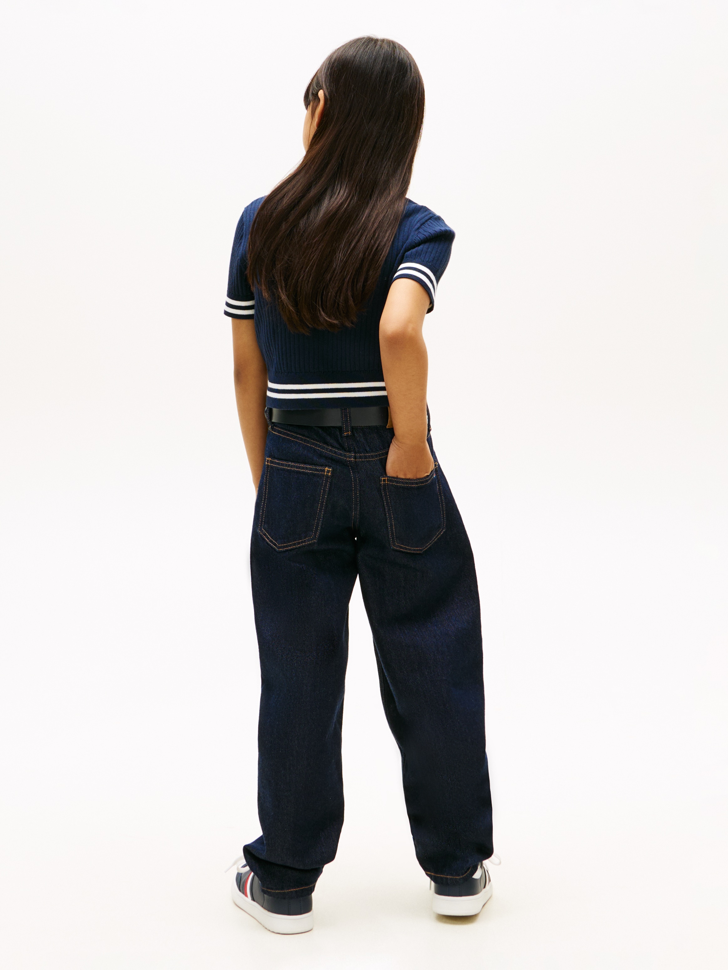 Tommy Hilfiger Strickjacke »SWEATER RIB POLO SS« Kinder bis 16 Jahre, regular fit