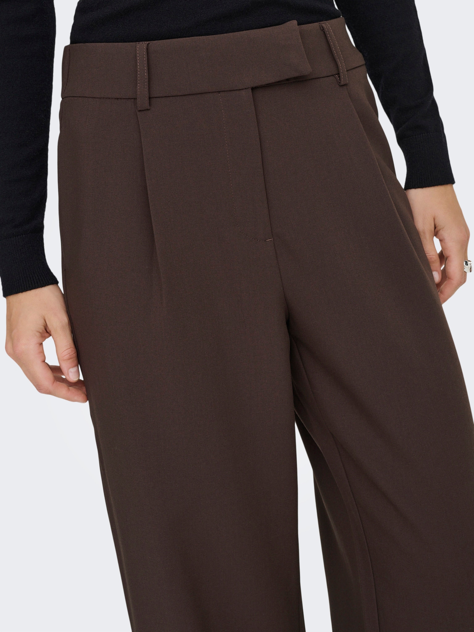 ONLY Pantalon de costume »ONLLINDA-RAVEN HW STR PANTS TLR«  mélange de matériaux