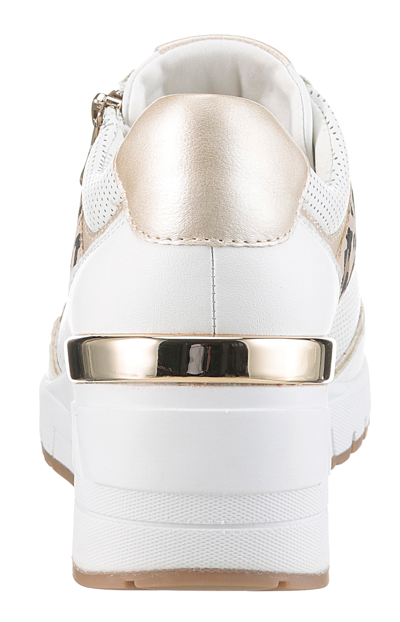 MARCO TOZZI Baskets compensées  , Freizeitschuh, Halbschuh Schnürschuh mit Aussenreissverschluss