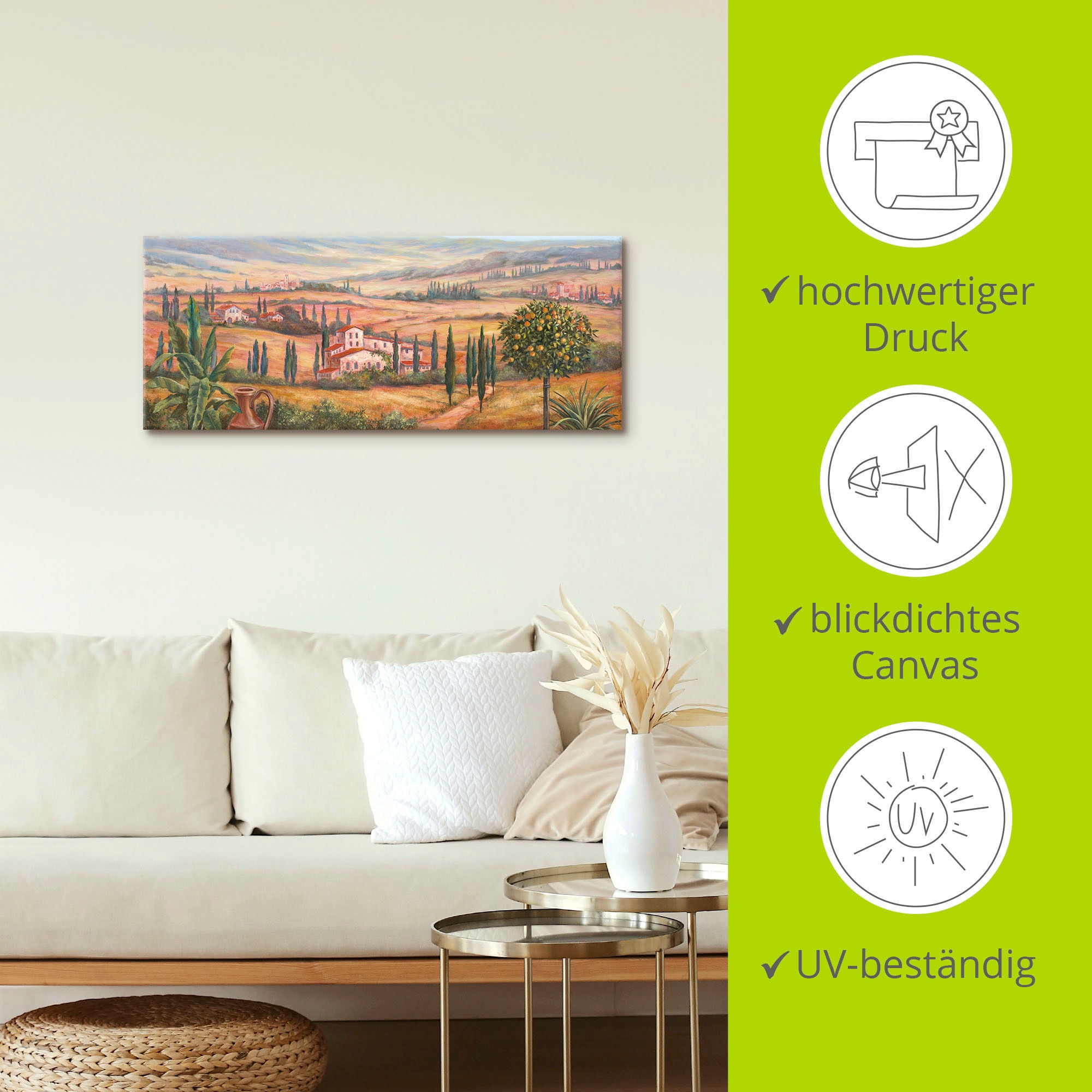 Artland Wandbild »Terrasse«, Europa, (1 St.), als Alubild, Outdoorbild, Leinwandbild, Poster in verschied. Grössen