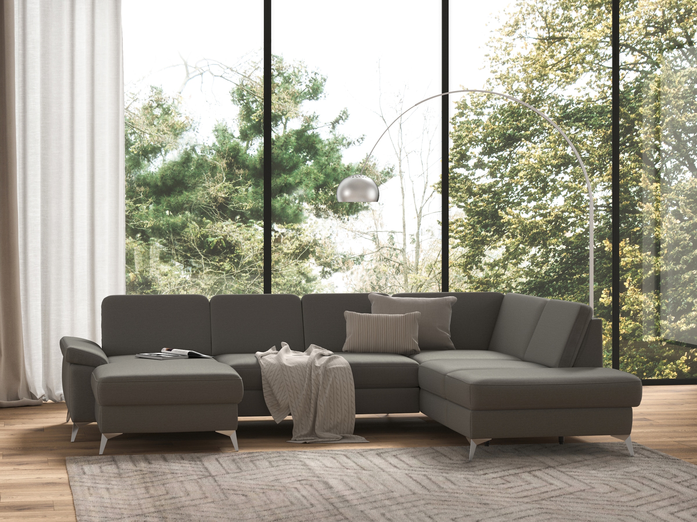 sit&more Paysage de salon »Padua U-Form« inklusive Sitztiefenverstellung, Armteilfunktion und Federkern