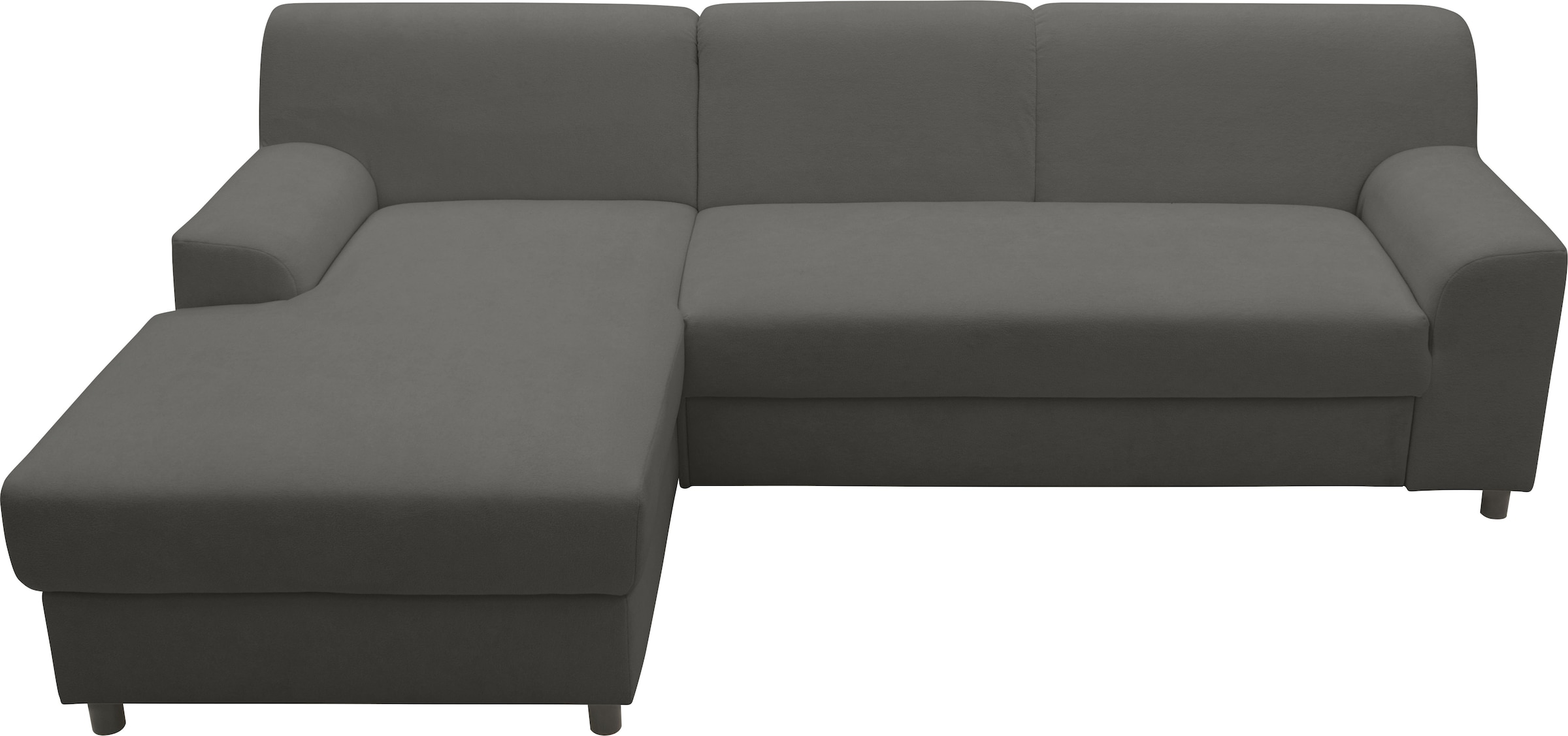 DOMO collection Ecksofa »Turah 2, L-Form, Cord oder Luxus-Microfaser, komfortabler Federkern« B/T/H: 241/146/79 cm, incl. Zierkissen, wahlweise mit Bettfunktion
