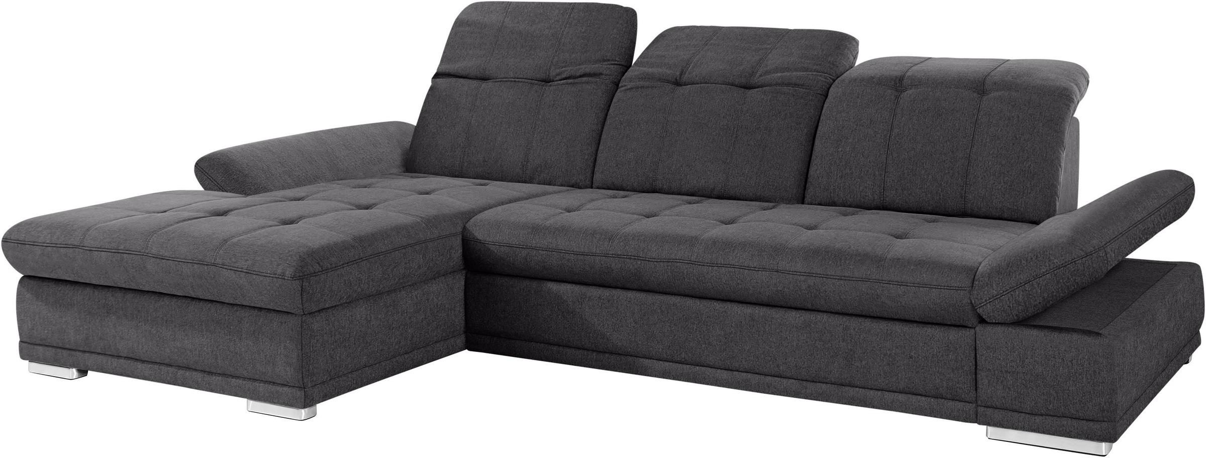 COTTA Ecksofa »Holiday L-Form mit Sitztiefen-, Armteil- und Kopfteilverstellung«, wahlweise mit Bettfunktion & Bettkasten