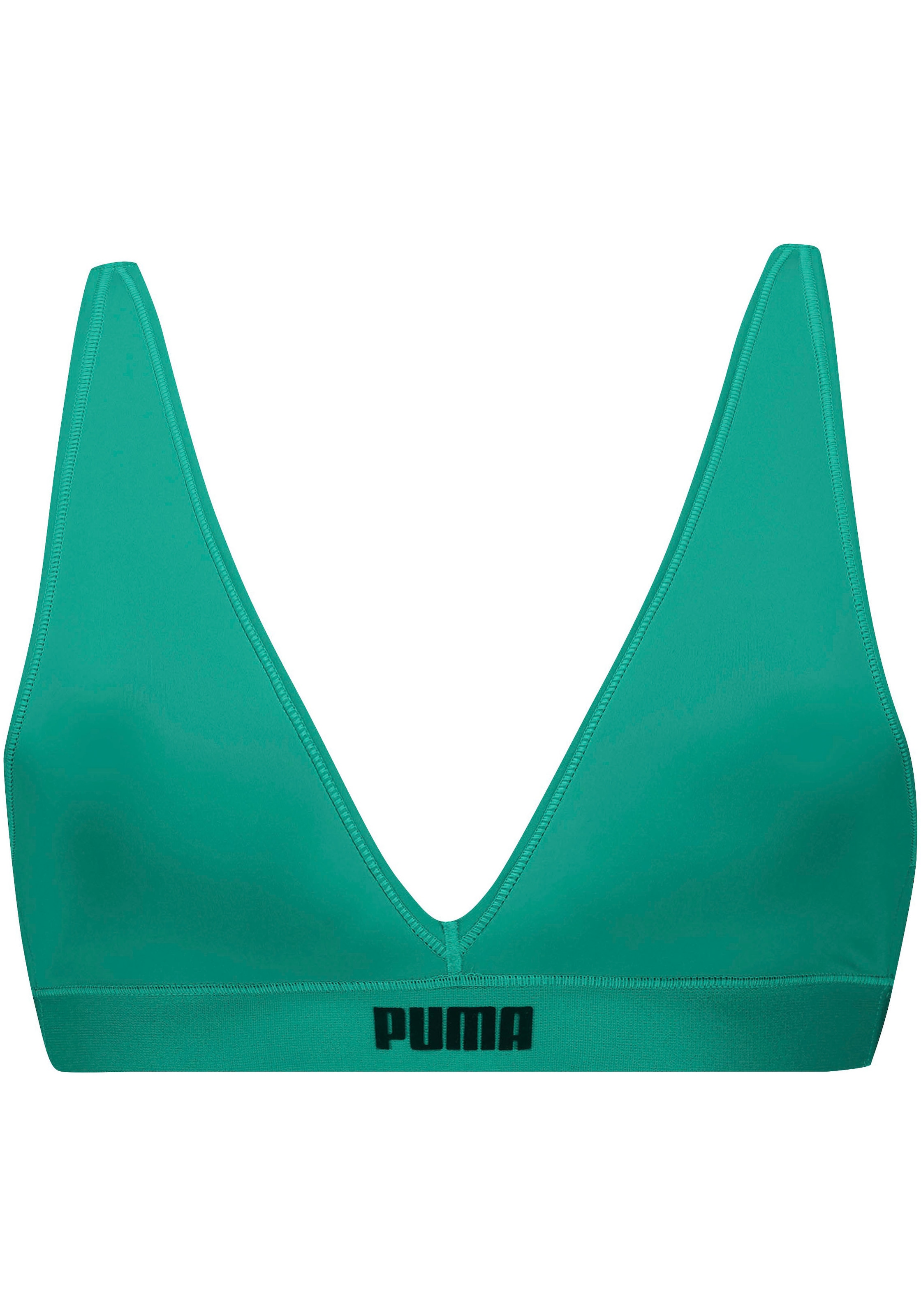 Triangel-BH »PUMA WOMEN PADDED TRIANGLE TOP«, mit tiefem V-Ausschnitt