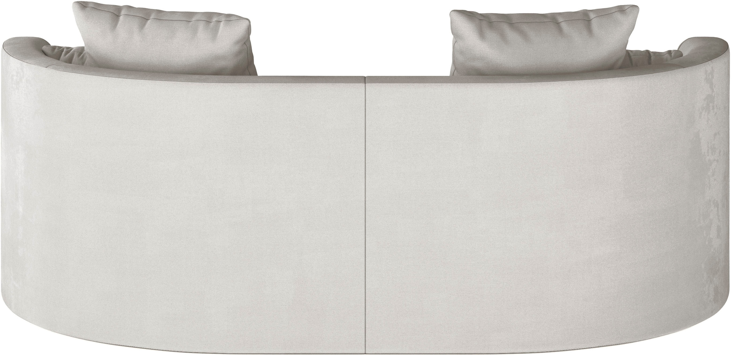 LeGer Home by Lena Gercke 2,5-places »ISALIE, rundes Loungesofa, mit Kissen, perfekt gepolstert« moderne Stoffe, mit 4 Zierkissen, extra grosse Sitzfläche