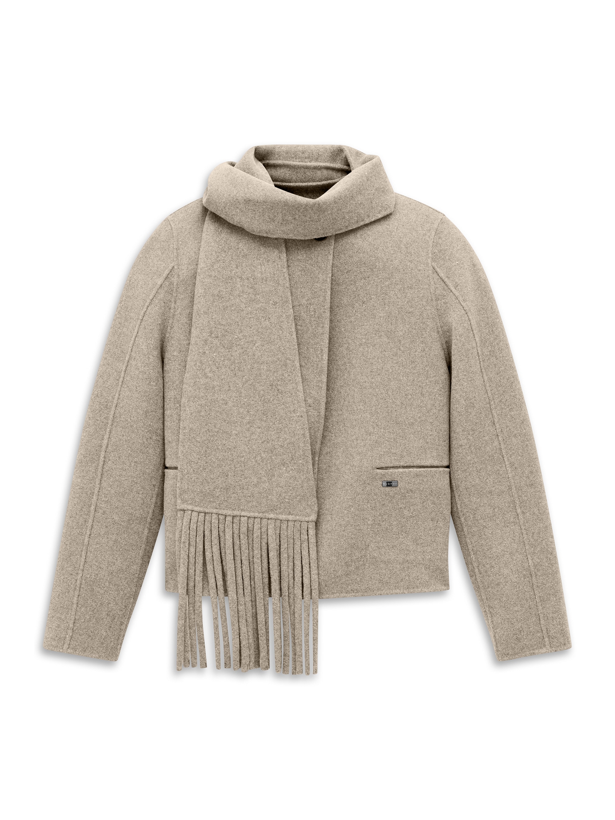 bugatti Veste courte »Regular Fit« sans capuche Écharpe assortie en mélange de laine double face incluse