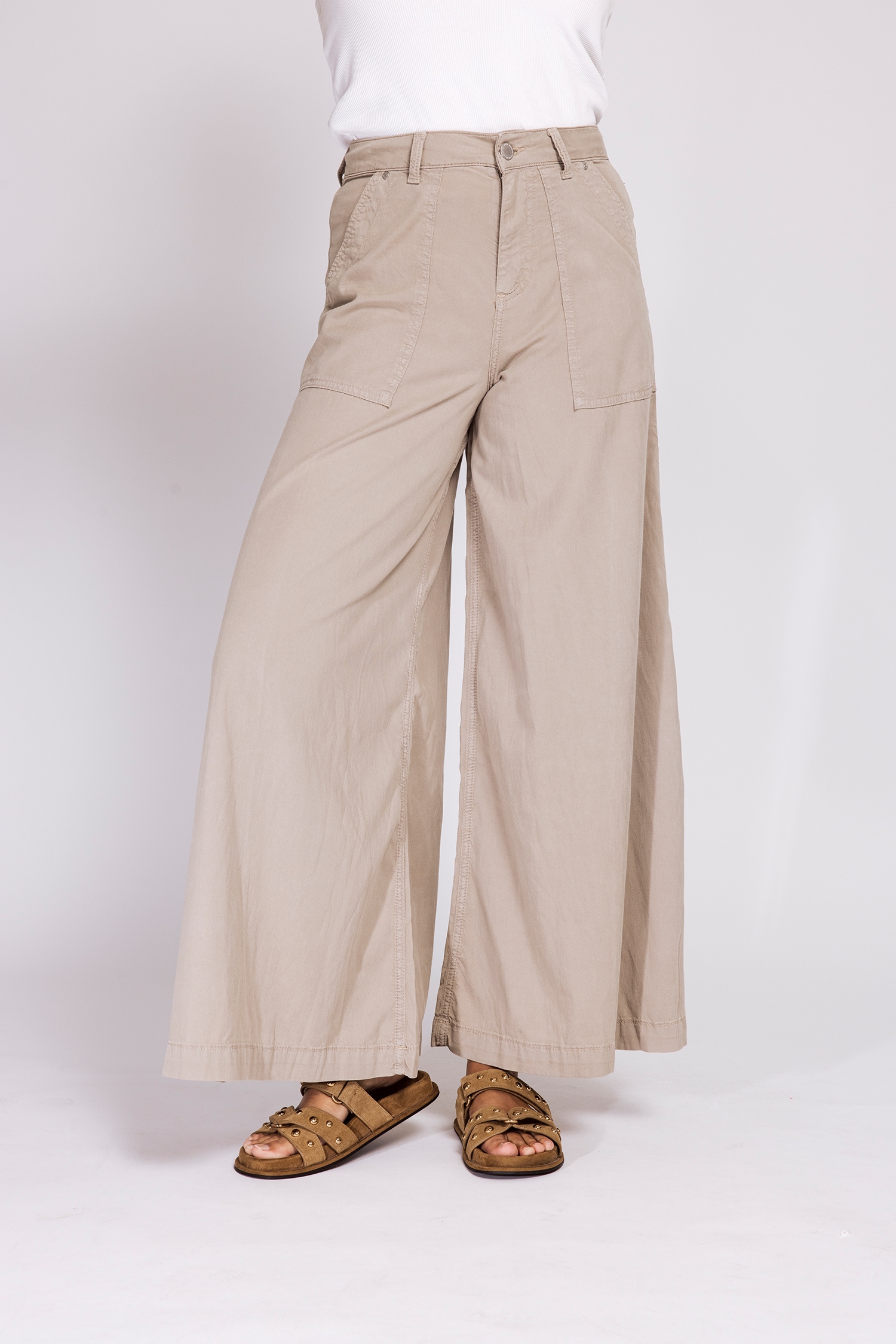 Image of Zhrill Culotte "CHATTI" extra weiter Jeans-Style, normale Passform, mit Gürtelschlaufen
