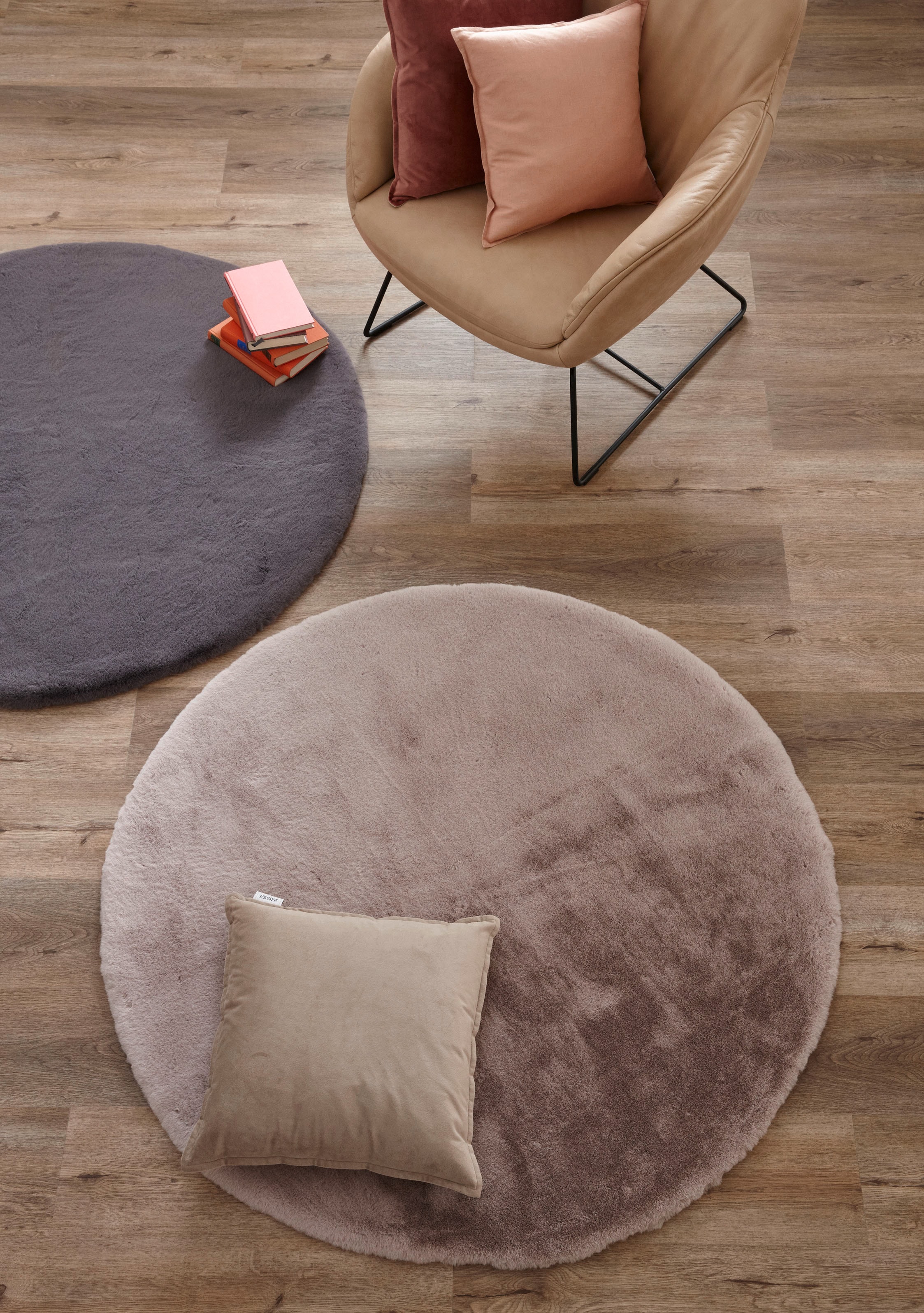 SCHÖNER WOHNEN-Kollektion Tapis en fourrure »Tender« Rond 26 mm Höhe besonders weich durch Microfaser, Kunstfell, waschbar, Wohnzimmer