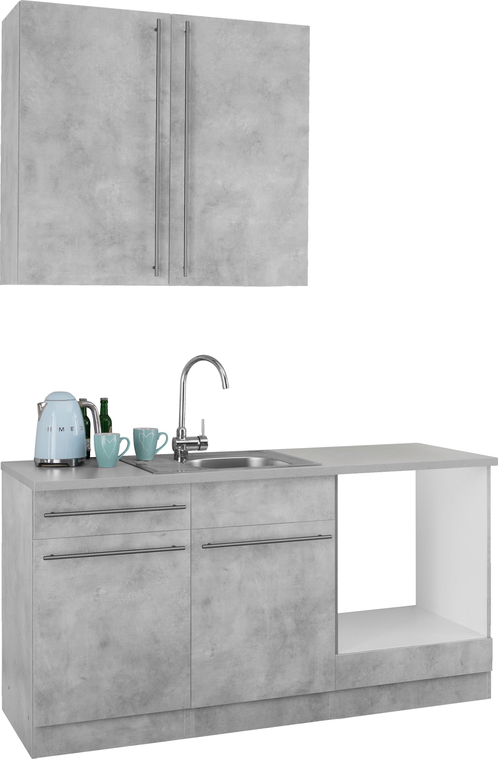 wiho Küchen Pantryküche "Chicago" wahlweise mit E-Geräten, Breite 160 cm