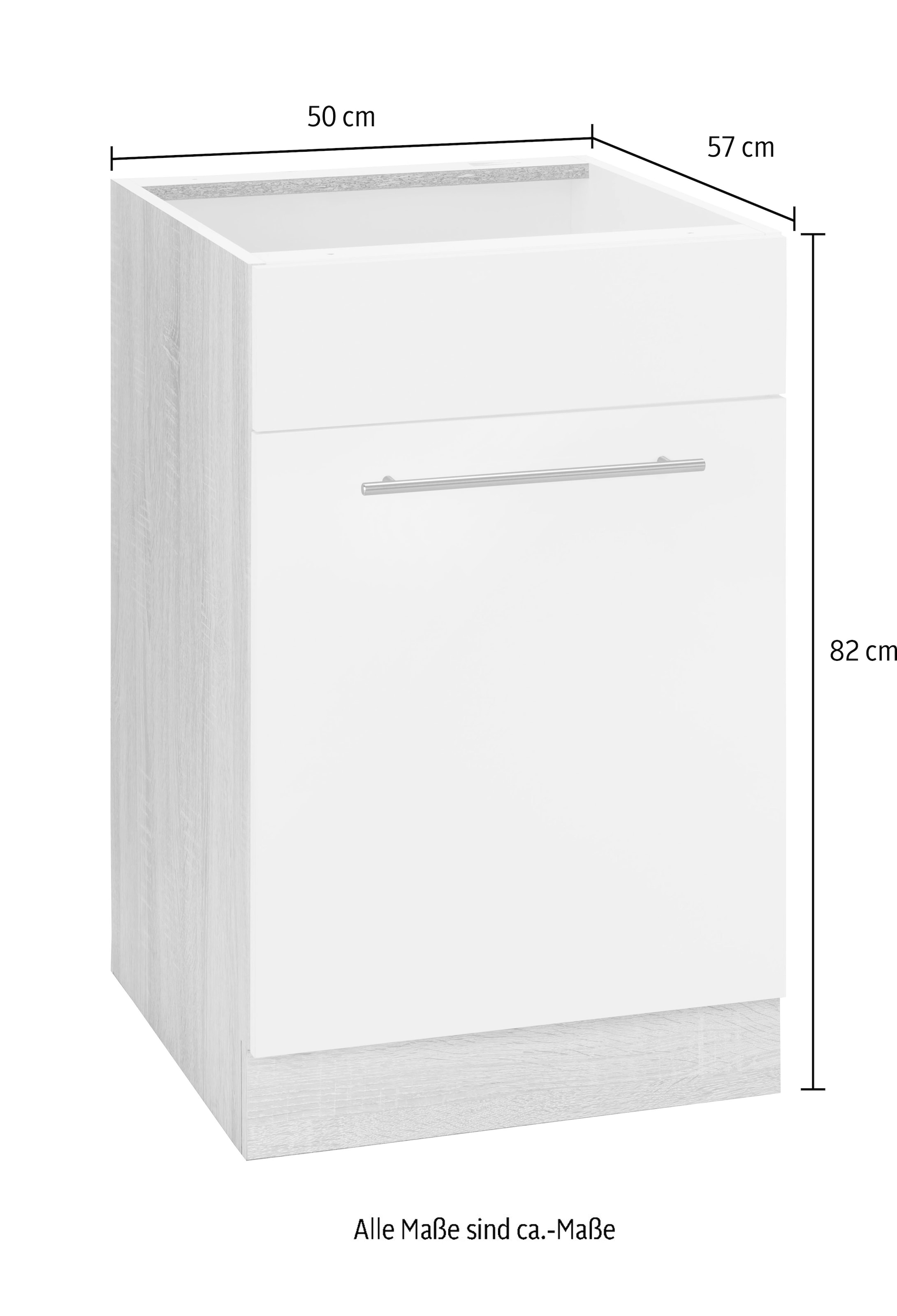 wiho Küchen Meuble évier »Flexi2« Breite 50 cm