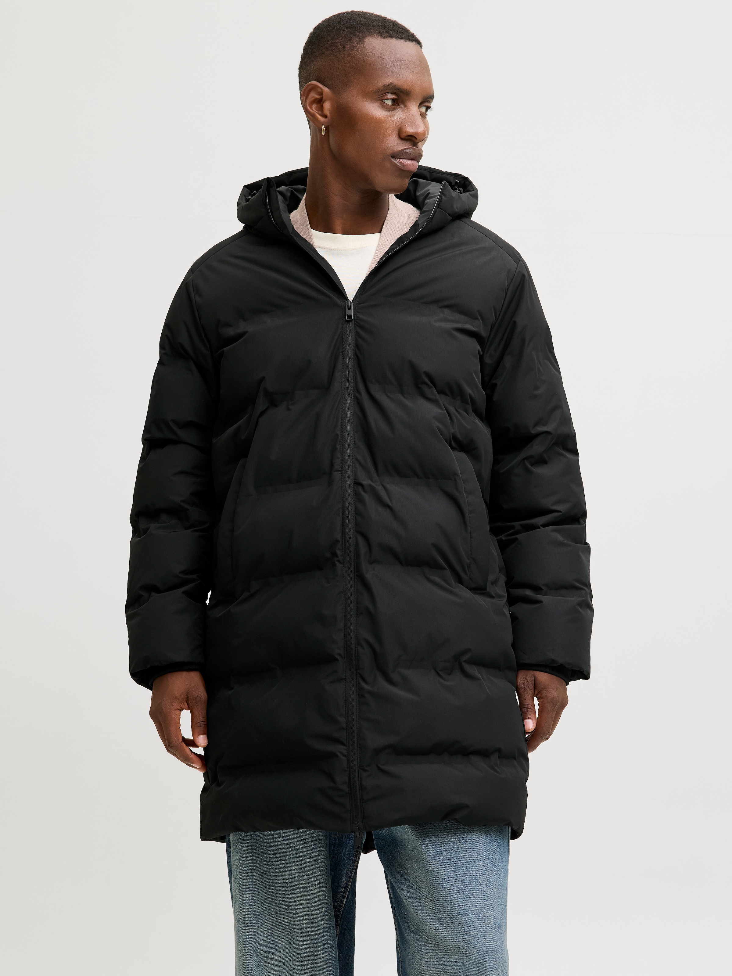 Image of Jack & Jones Steppjacke "JJESOHO LONG PUFFER LN" mit Kapuze