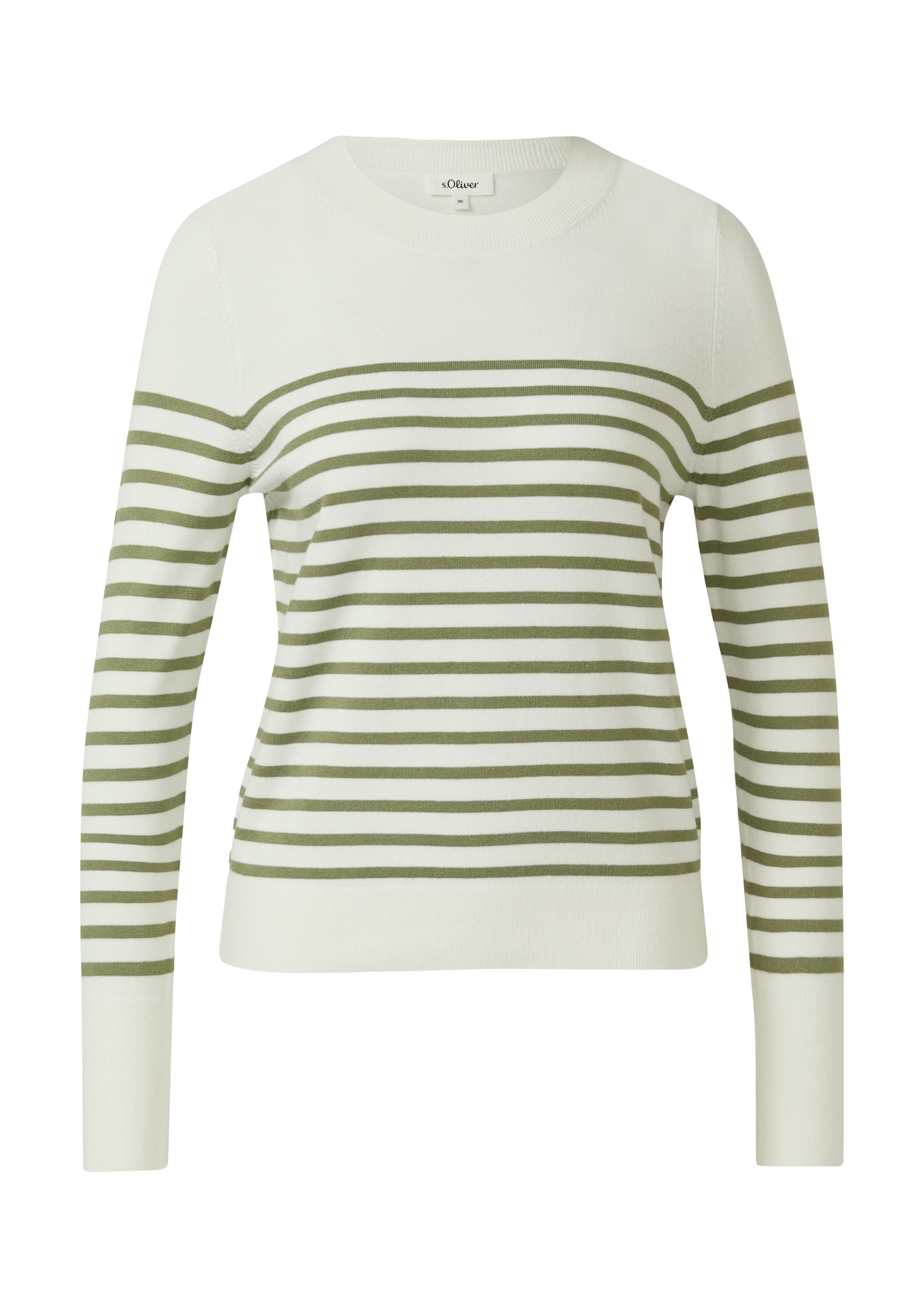 s.Oliver Pull à col rond mit Streifenmuster