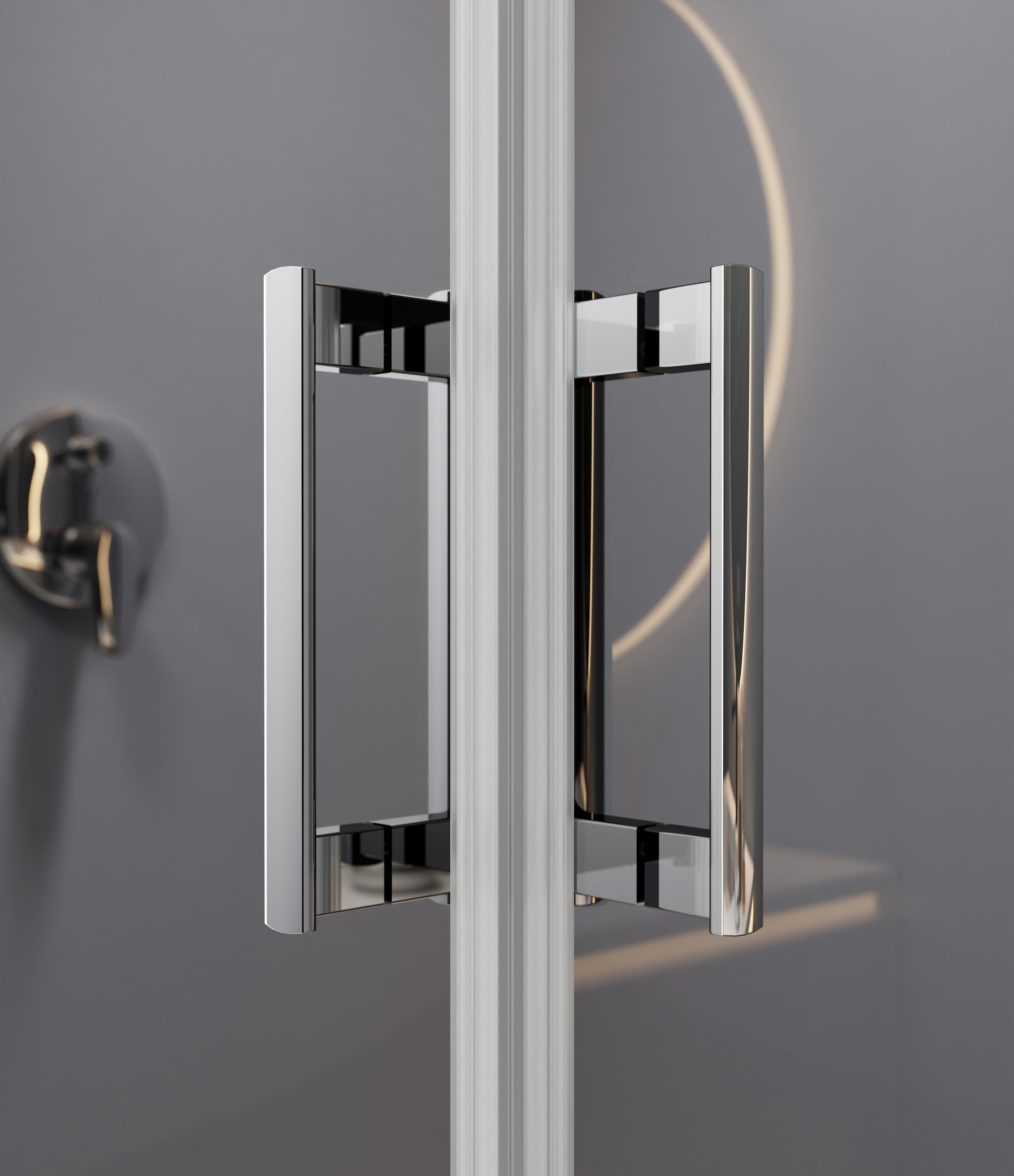 welltime Douche d'angle »Trento Slimline« Plage réglable 80-90 cm, verre trempé 5 mm, système de roulettes amélioré