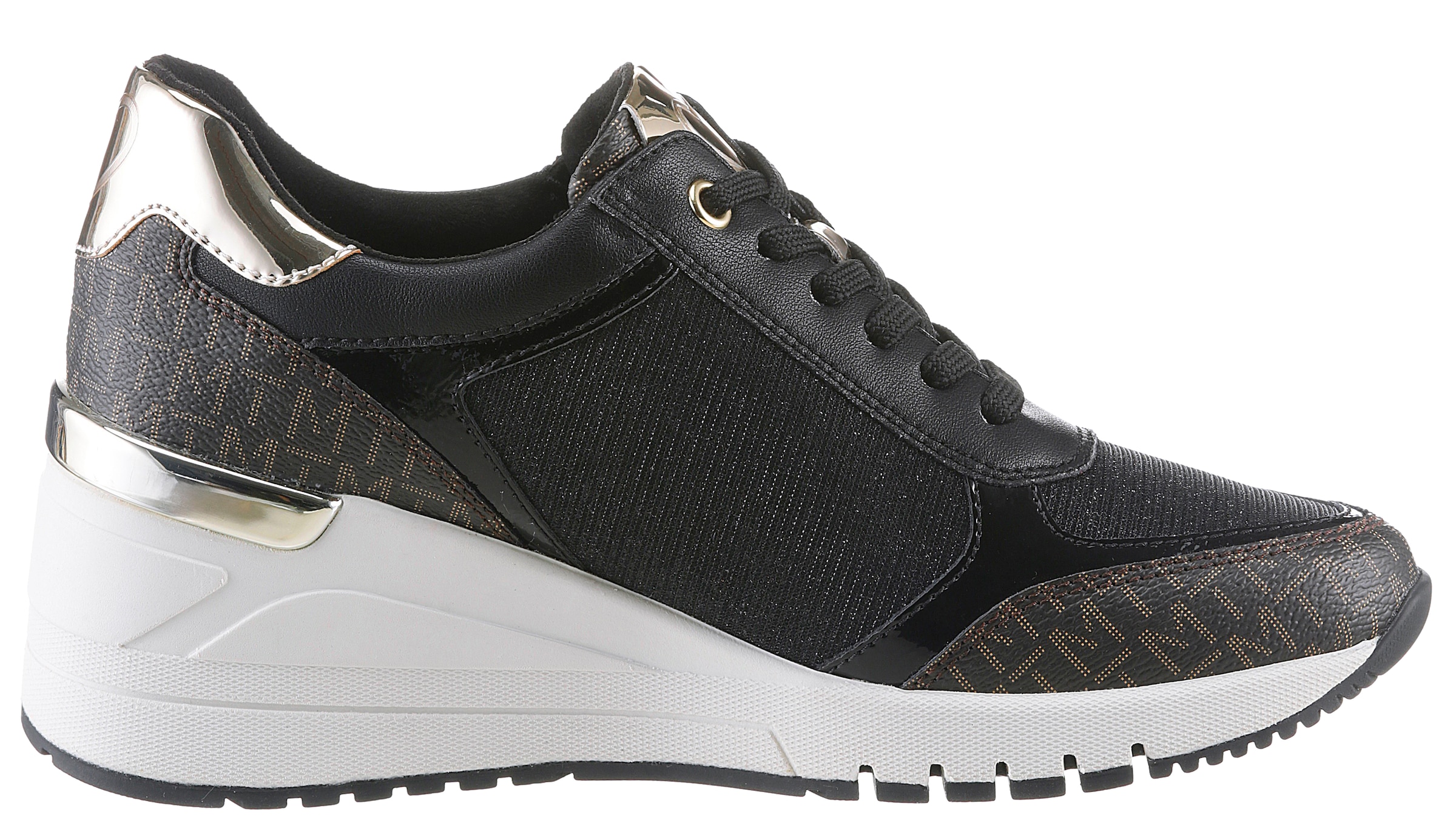 MARCO TOZZI Baskets compensées  , Freizeitschuh, Halbschuh, Schnürschuh in veganer Verarbeitung