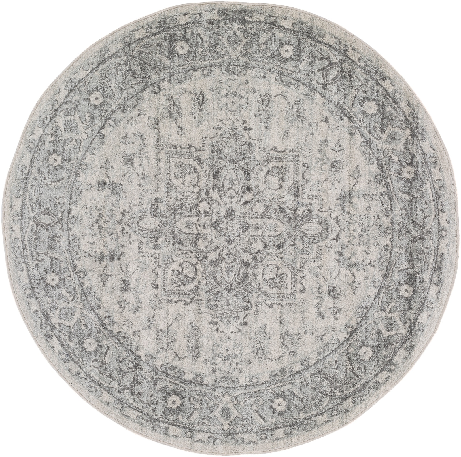 Image of Livabliss Teppich "MENDOZA" rund 8 mm Höhe Vintage Orientteppich, Kurzflor Boho Wohnzimmerteppich, Läufer