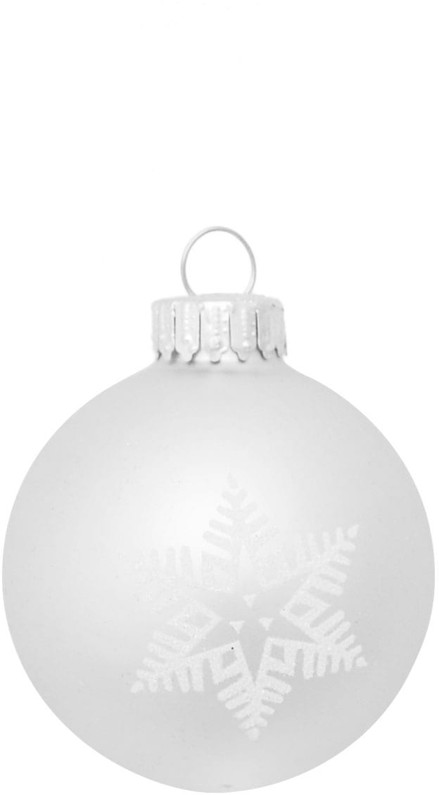 Krebs Glas Lauscha Weihnachtsbaumkugel »Schneeflocke silberfarben« Weihnachtsdeko, Christbaumschmuck, Christbaumkugeln aus Glas