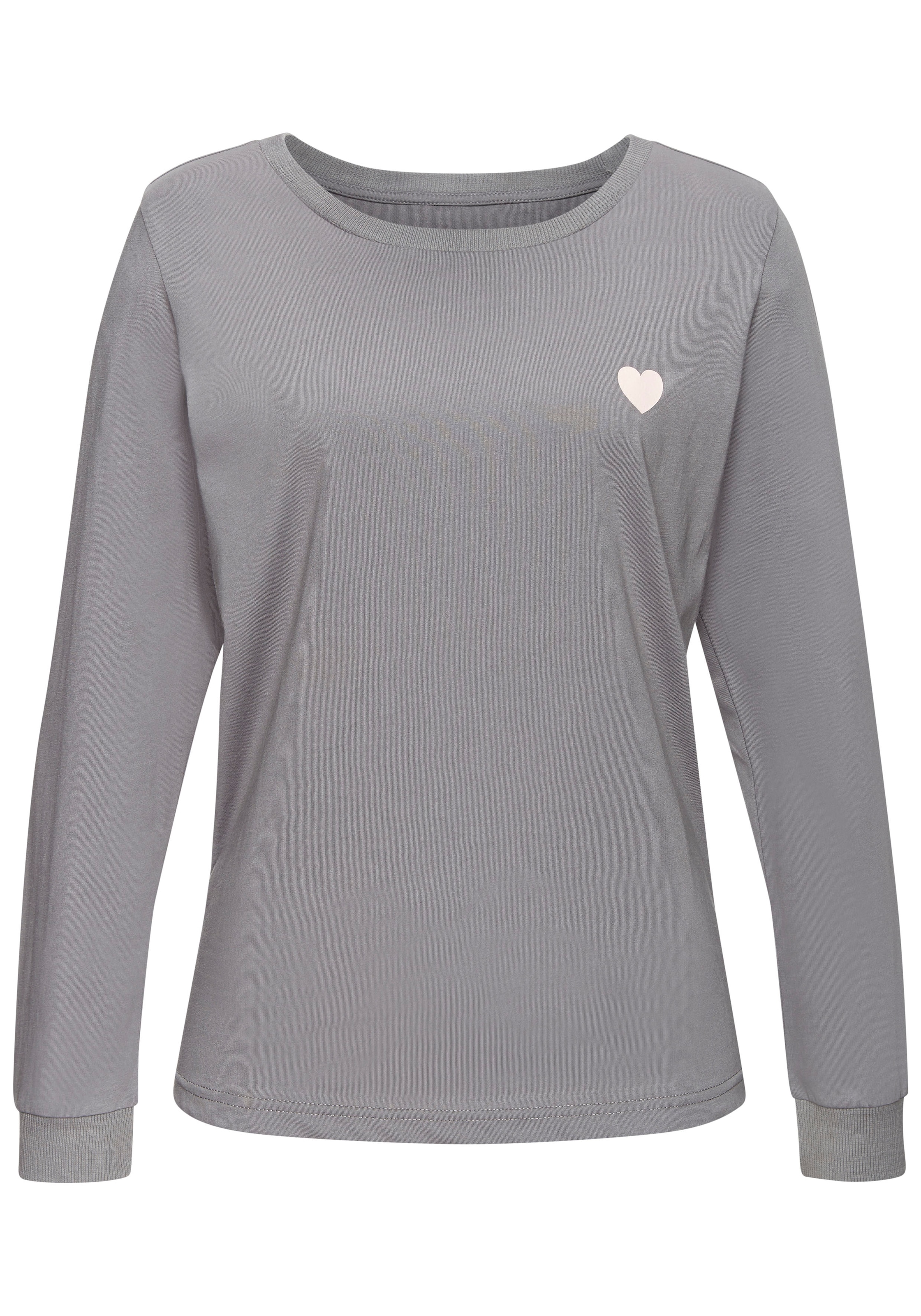 Vivance Dreams Pyjama, (Spar-Set, 4 tlg.), mit süssem Herzmuster