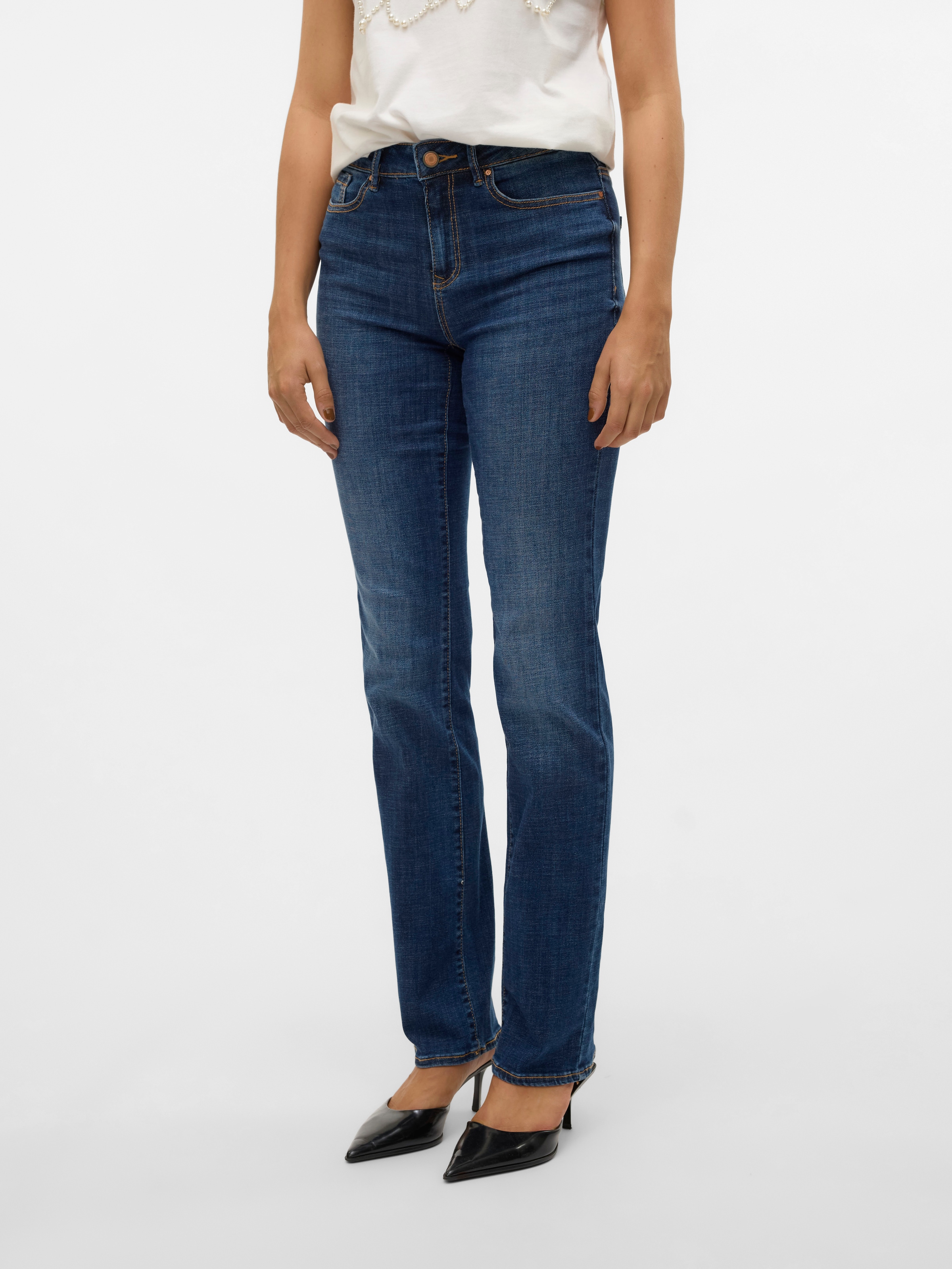 Vero Moda Straight-Jeans »VMFLASH MR STRAIGHT JEANS LI3300 GA NOOS«