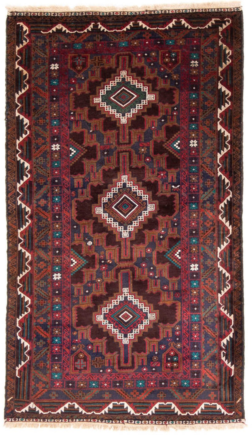 Image of morgenland Hochflor-Läufer »Belutsch Medaillon Ruggine 194 x 105 cm«, rechteckig, 0,8 mm Höhe, Handgeknüpft bei Ackermann Versand Schweiz