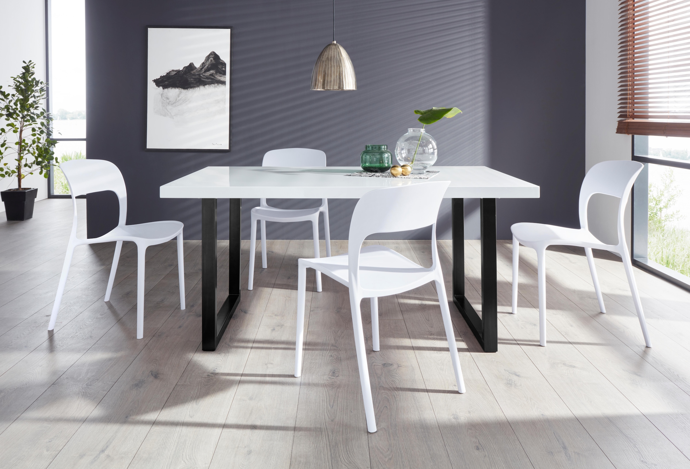 Image of Paroli Esstisch »Manger«, Breite 180 cm, mit U-Gestell aus Metall in schwarz bei Ackermann Versand Schweiz