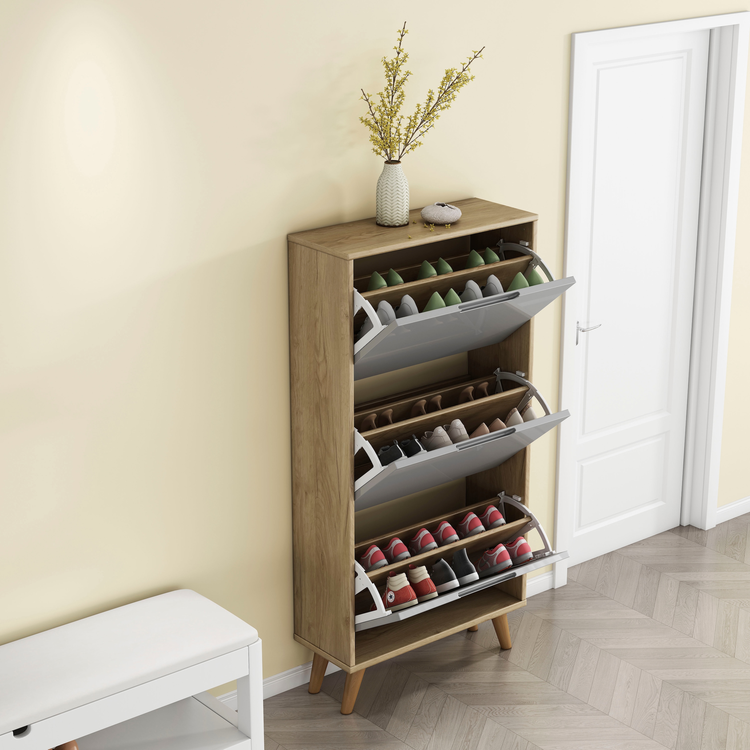 GOODproduct Schuhschrank »Lund« FSC-zertifiziertem Holz, ABS-Kanten, Breite 62 cm