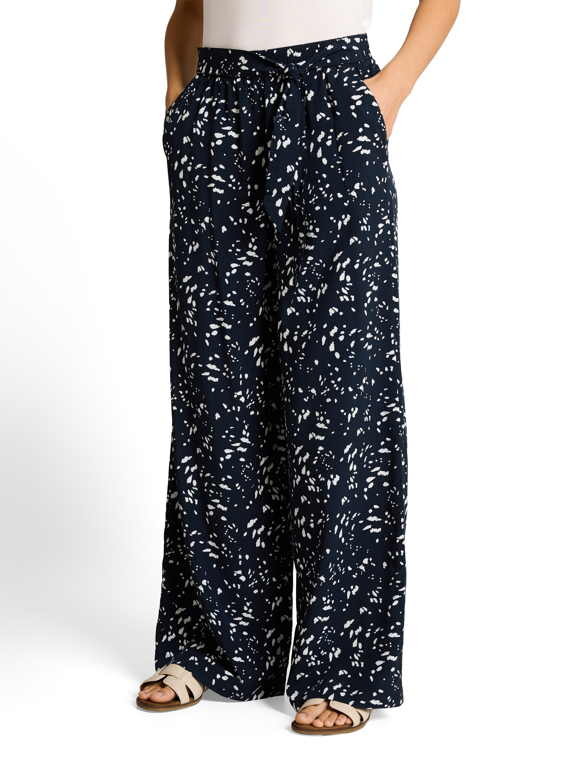 Image of TOM TAILOR Webhose mit Allover-Muster/weites Bein