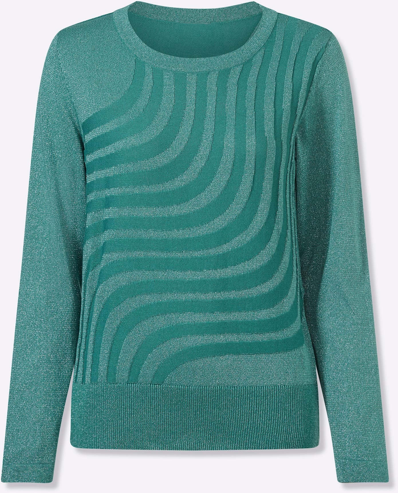 Lady Pull à col rond »Lurex-Pullover«