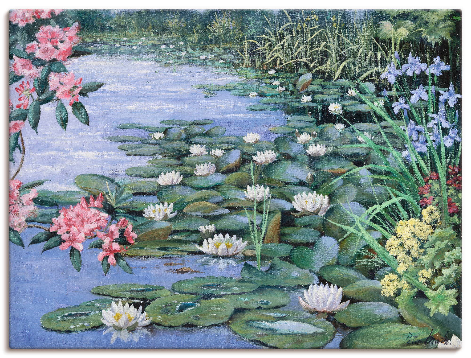 Image of Artland Leinwandbild "Der See" Gewässer 1 Stk. tlg. auf Holzrahmen gespannt