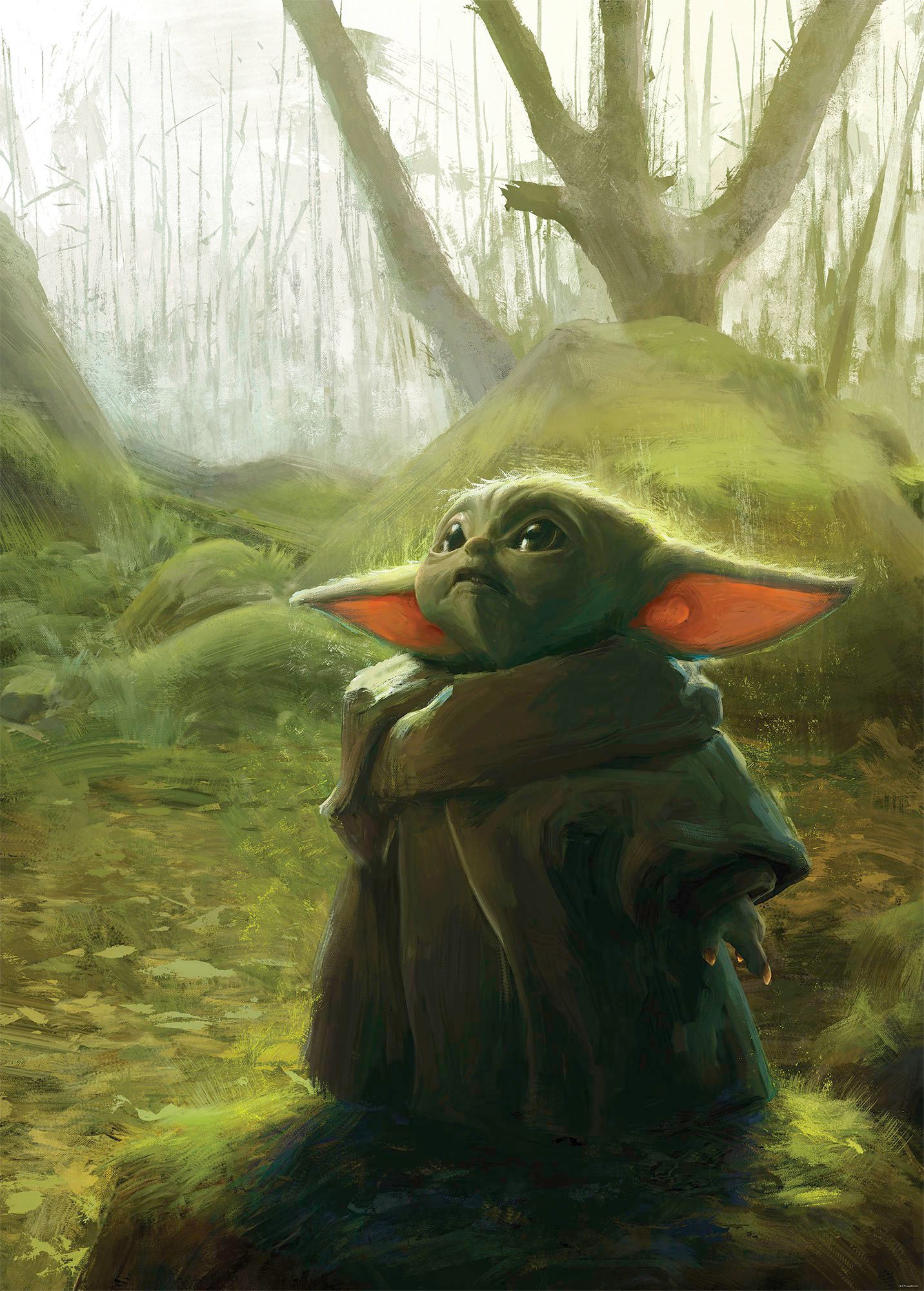 Image of Komar Fototapete »Mandalorian Grogu Acrylic«, bedruckt-Comic-Retro-mehrfarbig, BxH: 200x280 cm bei Ackermann Versand Schweiz