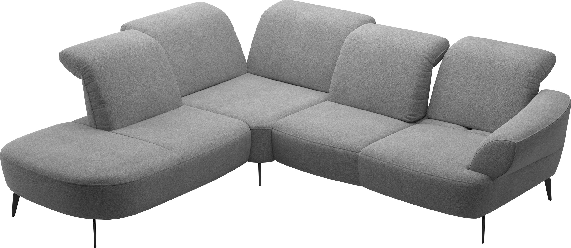 sit&more Ecksofa »Dance, L-Form, inkl. Sitztiefenverstellung«, inkl. Click&Seat, optional mit Kopfteilverstellung