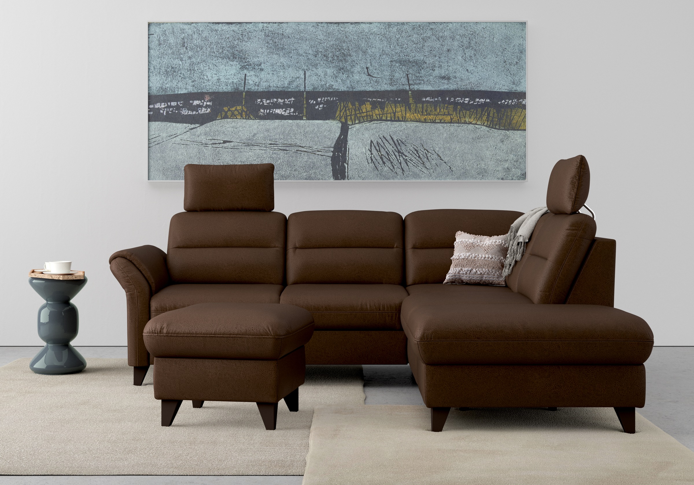 sit&more Stauraumhocker »Mellum«, mit Stauraum und wengefarbenen Holzfüssen