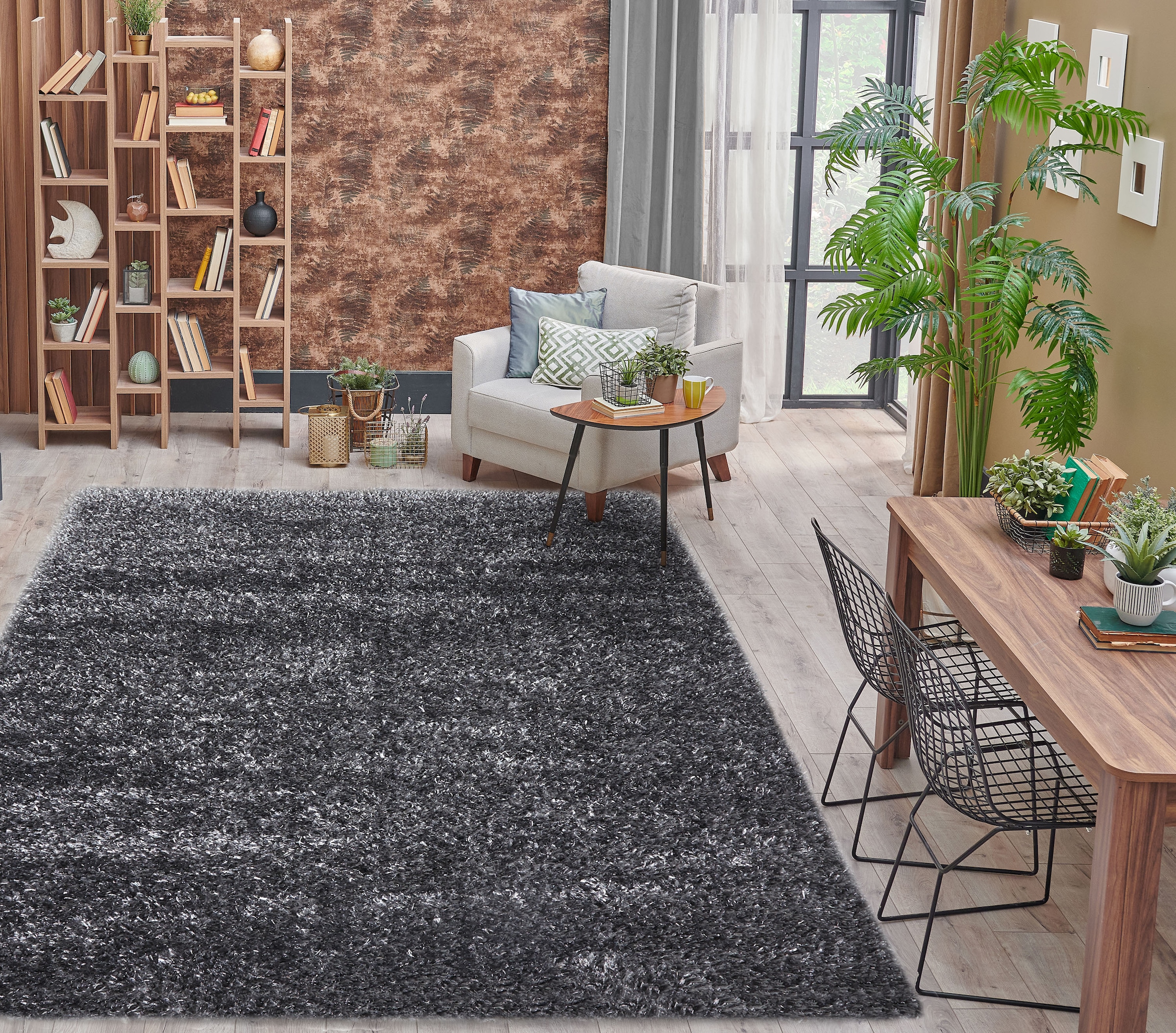 my home Hochflor-Teppich »Senara«, rechteckig, 50 mm Höhe, Läufer, weich, Shaggy, uni, idealer Teppich Wohnzimmer, Schlafzimmer
