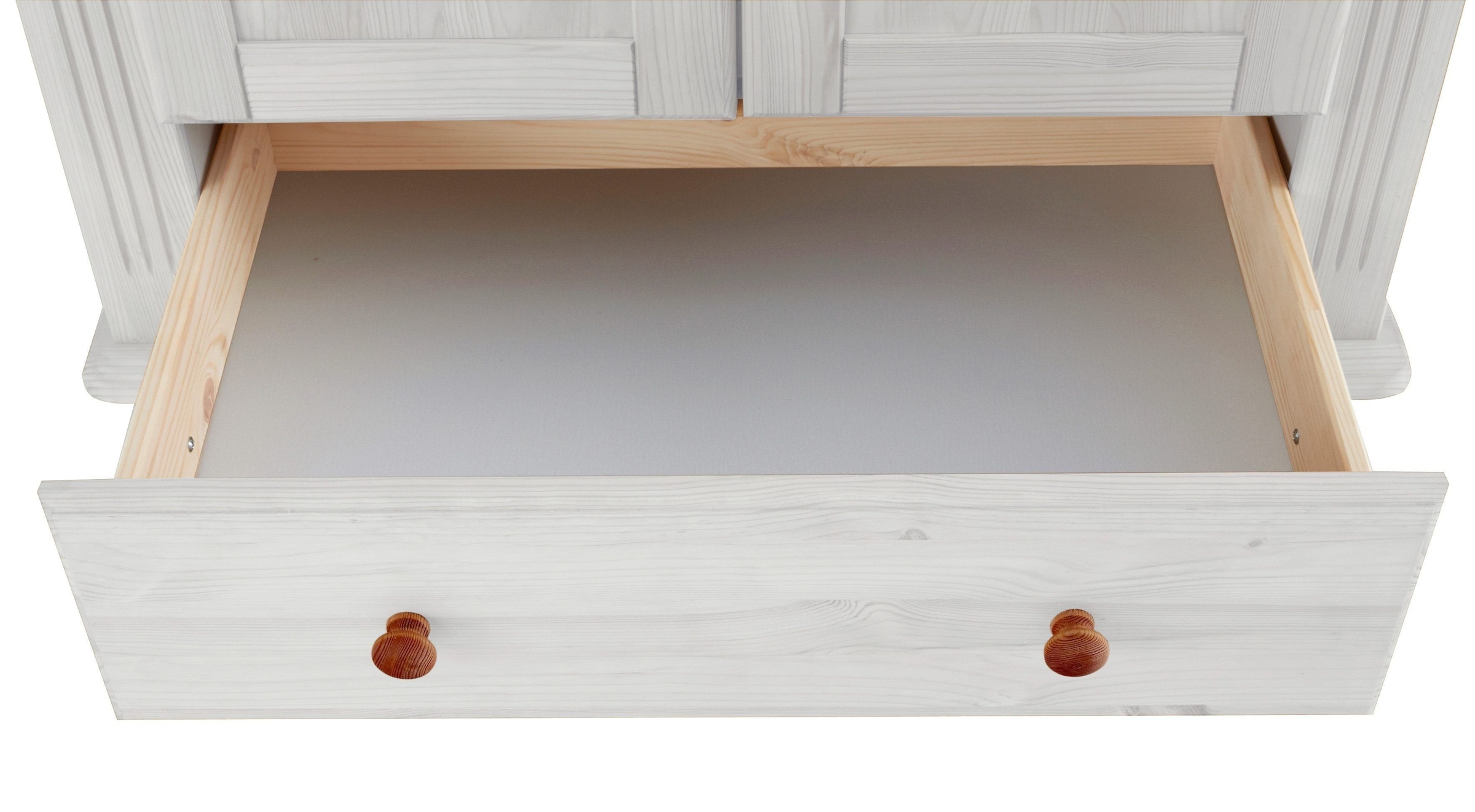 GOODproduct Kleiderschrank »Adele« 4 Breiten: 92/130/169/207  H/T ca. 191/54 cm,  aus massiver Kiefer,Spiegel beim 4-und 5-trg.Schrank, Innenausstattung