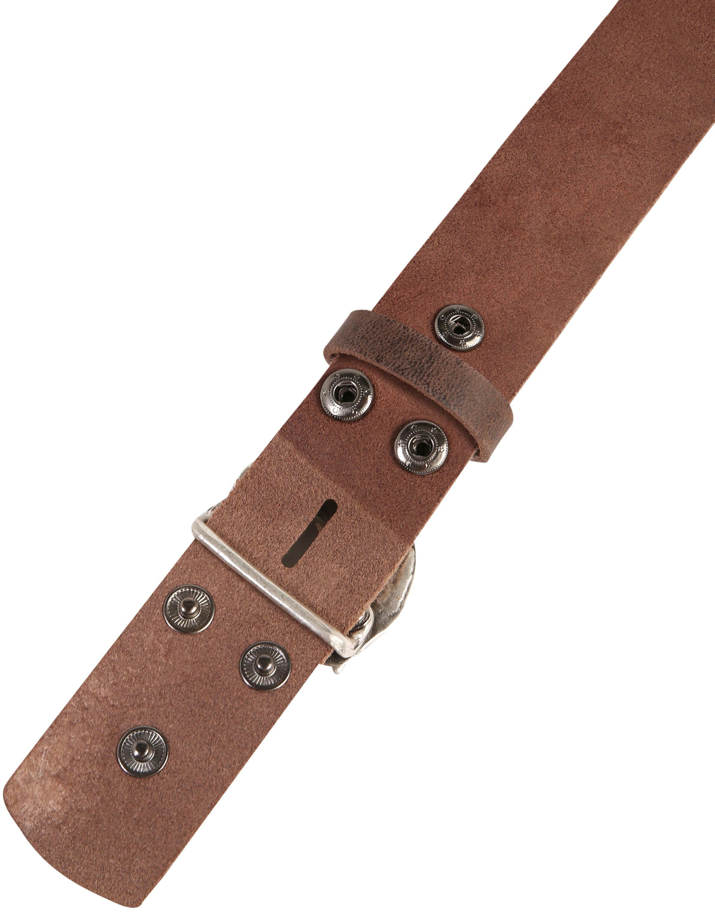 Rettungsring Gürtel Ledergürtel mit Pferde-Koppelschliesse