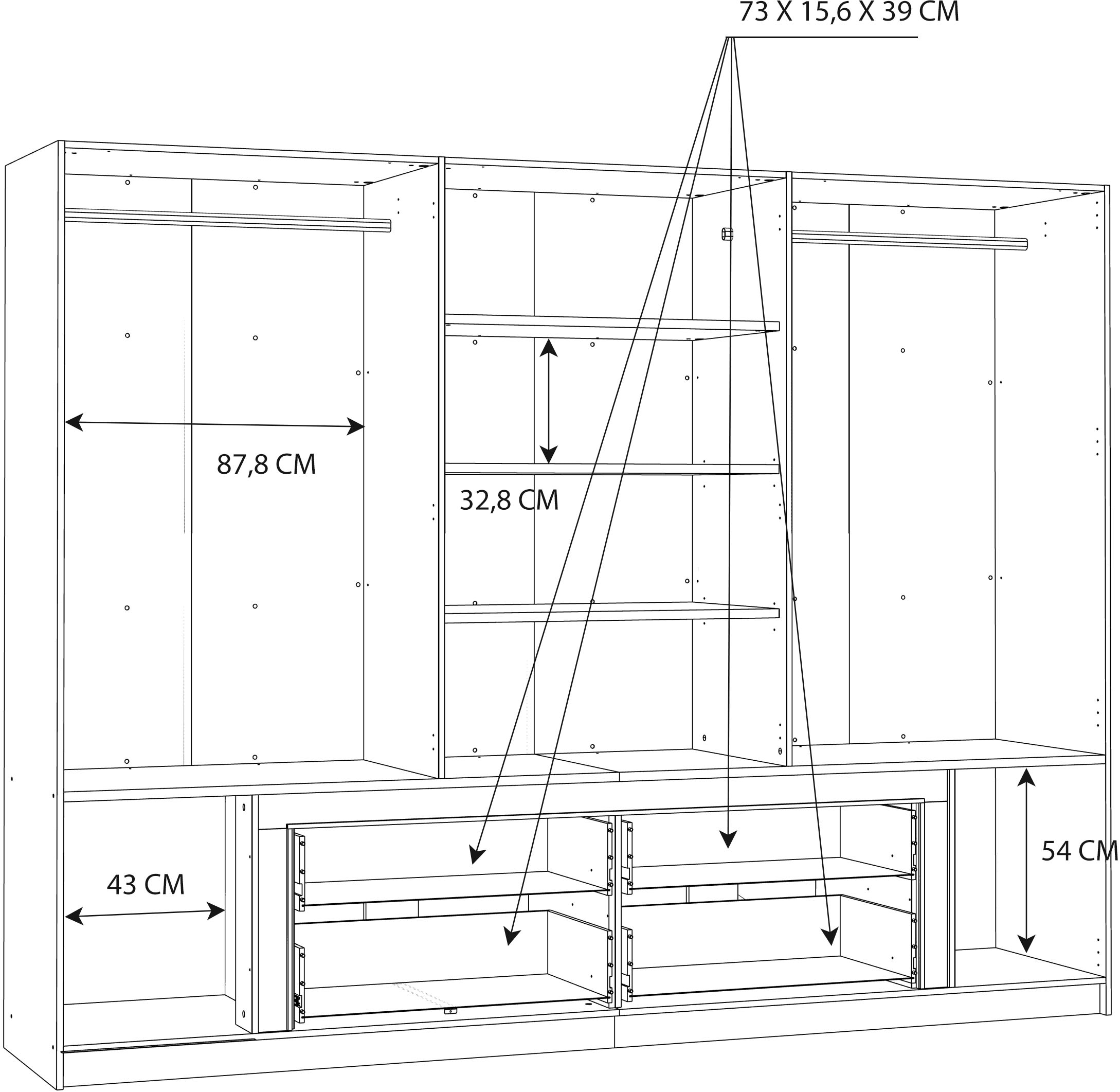 FORTE Kleiderschrank »Luano«
