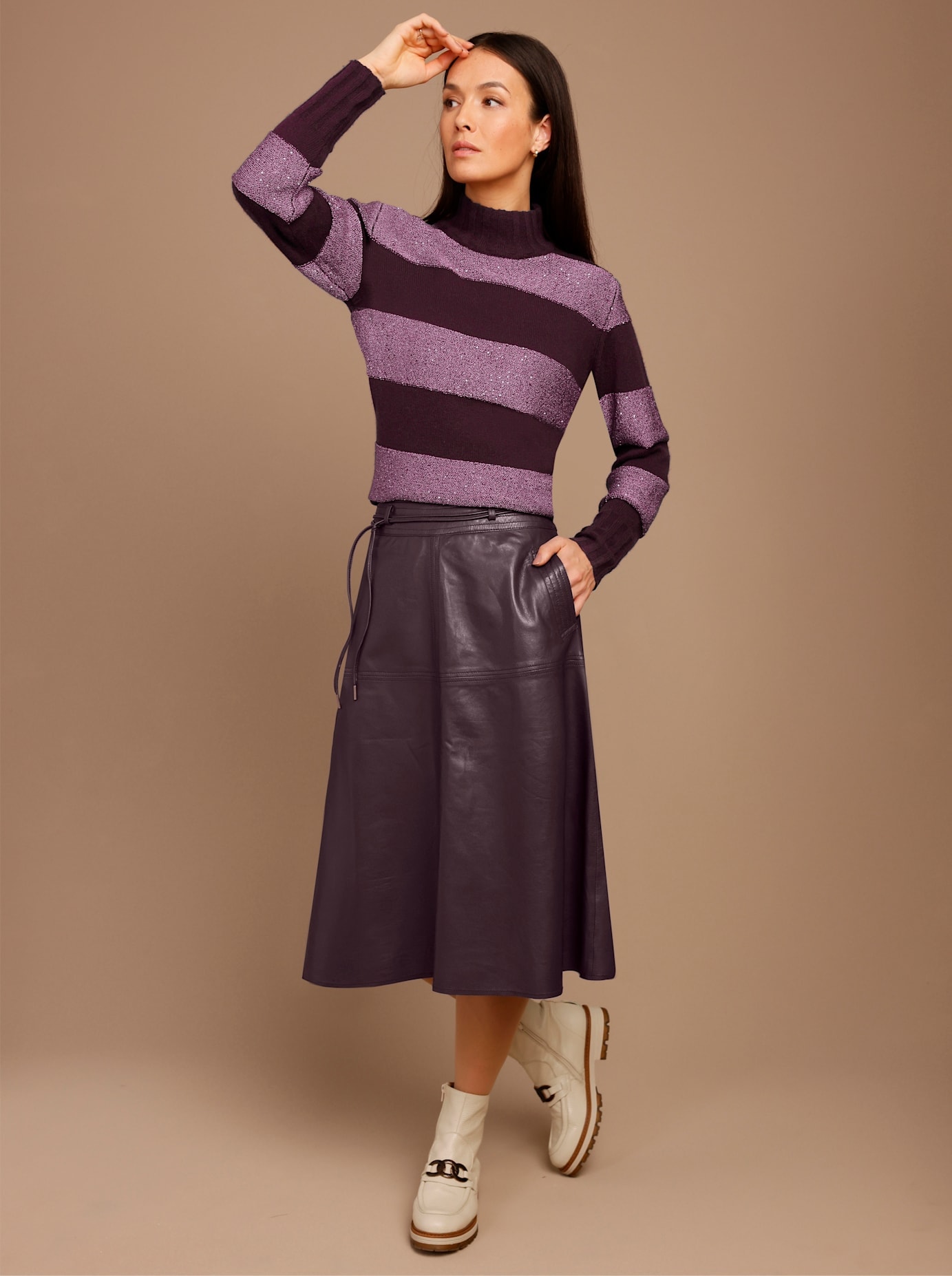 Image of CREATION L PREMIUM Stehkragenpullover "Merino-Kaschmir-Pullover"