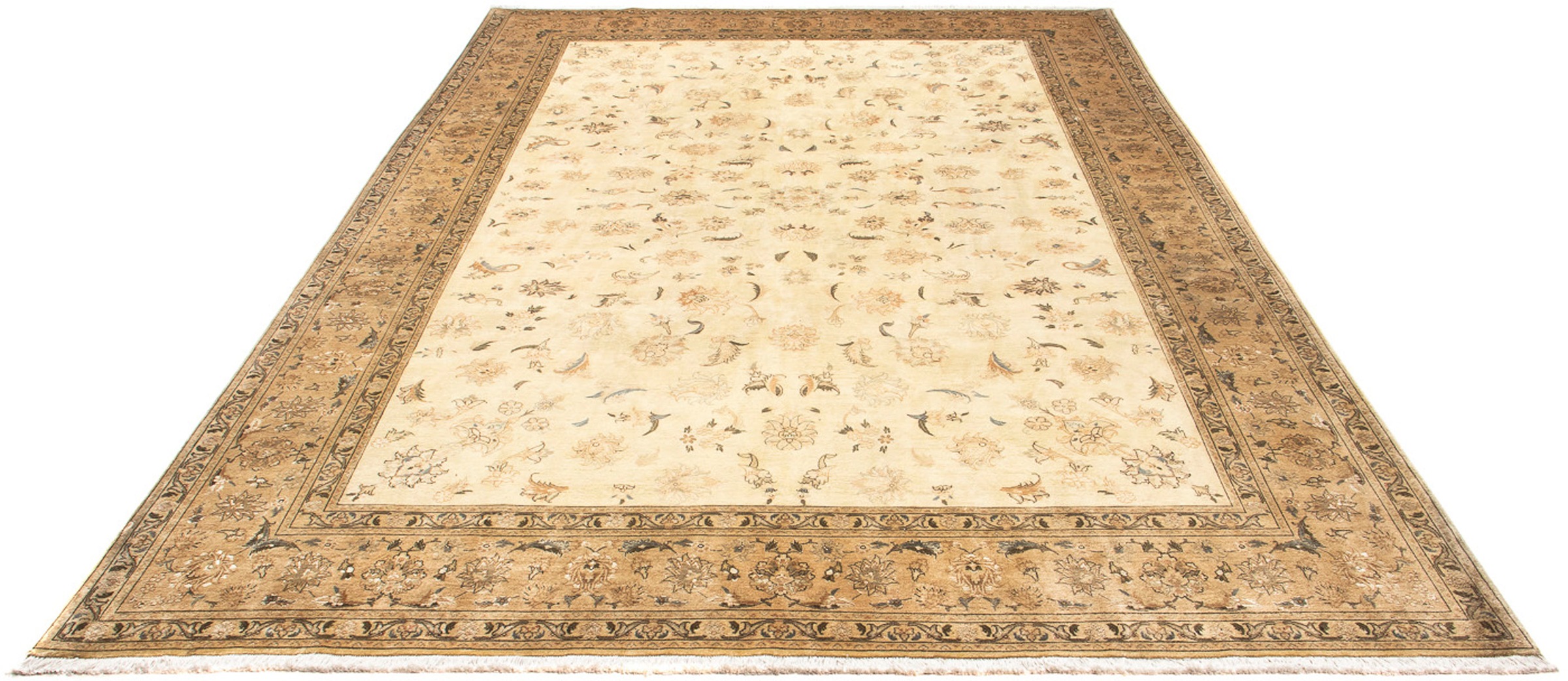 Image of morgenland Orientteppich »Perser - Täbriz - Royal - 308 x 201 cm - beige«, rechteckig, 7 mm Höhe, Wohnzimmer, Handgeknüpft, Einzelstück mit Zertifikat bei Ackermann Versand Schweiz
