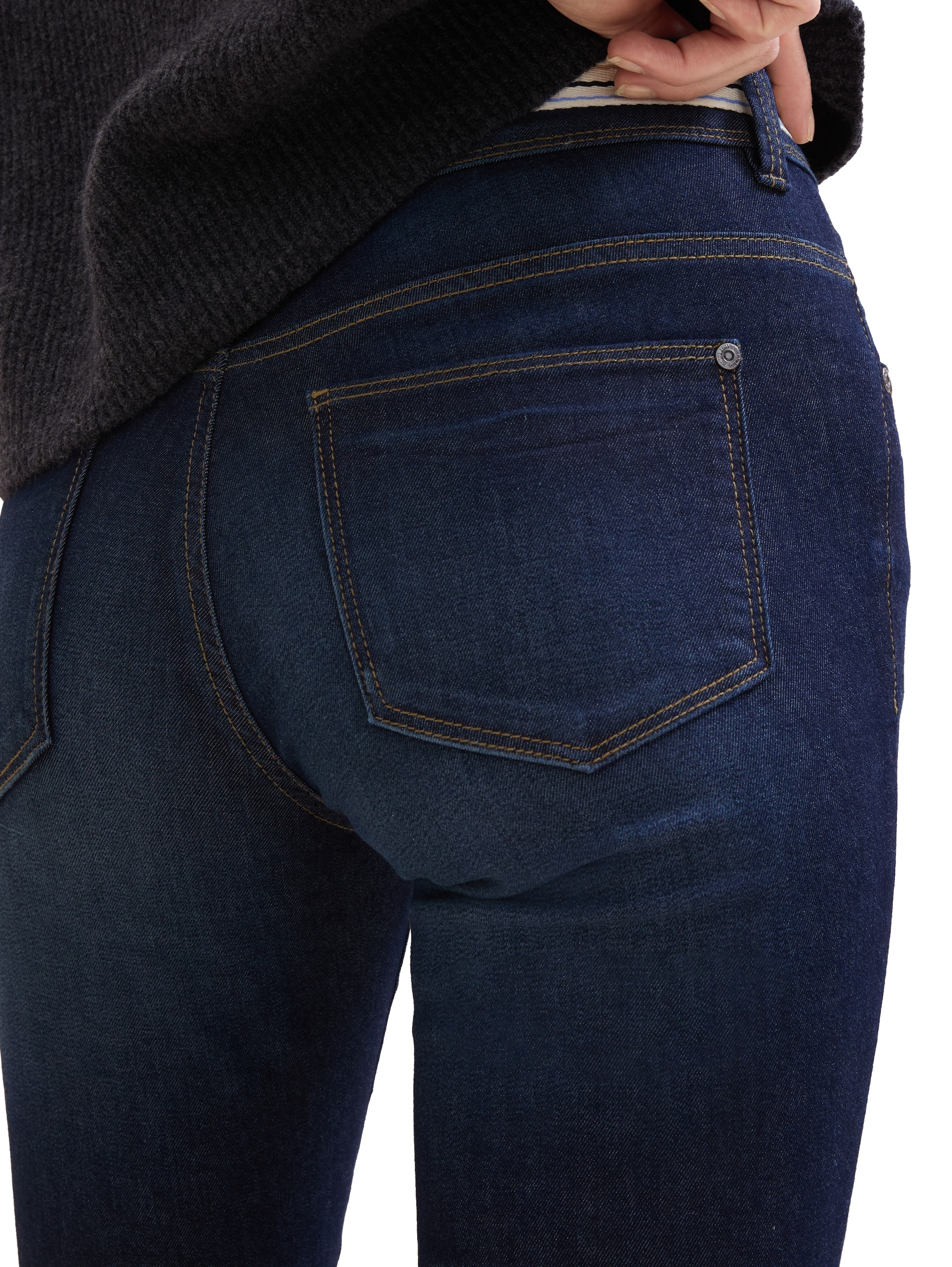 TOM TAILOR Slim-fit-Jeans »ALEXA«, in 7/8 Länge und mit Bindeband