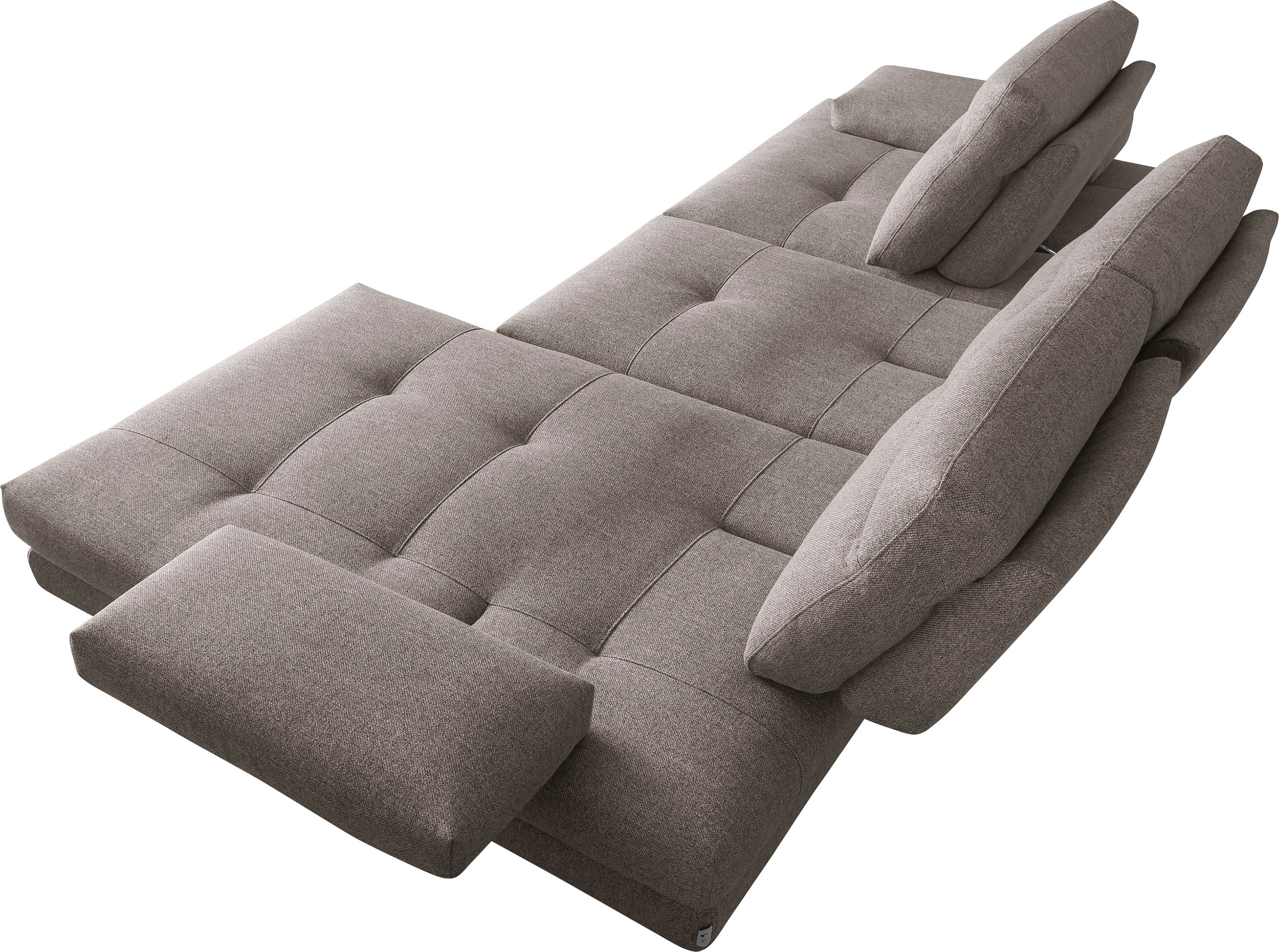 CALIA ITALIA Ecksofa »Toby Wing, B/T: 288/153 cm, Designsofa mit hohem Sitzkomfort, L-Form« inklusive Sitztiefenverstellung, Füsse in chrom glänzend