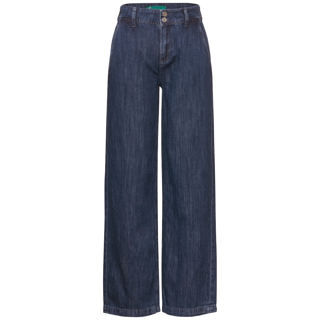 STREET ONE High-waist-Jeans, mit 2-Knopf-Verschluss