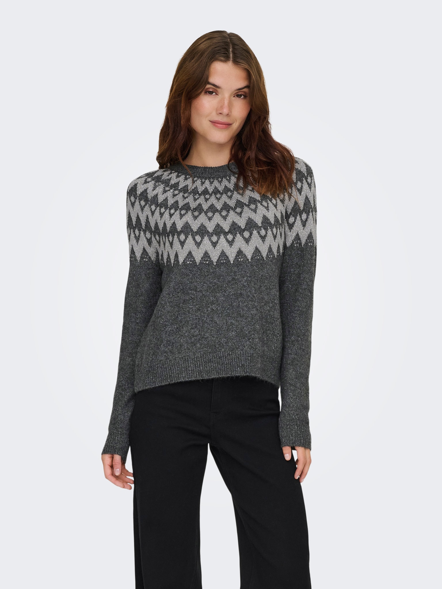 Image of ONLY Strickpullover "ONLFRY LS JQ GLITTER O-NECK CC KNT"