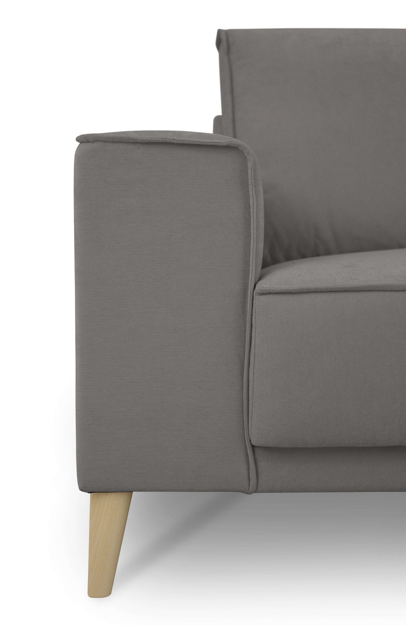 GOODproduct Wohnlandschaft »Oland Skandi, weicher Chenille-Stoff« U-Form, 342 cm, Wellenunterfederung, Skandi-Design, Massivholzfüsse