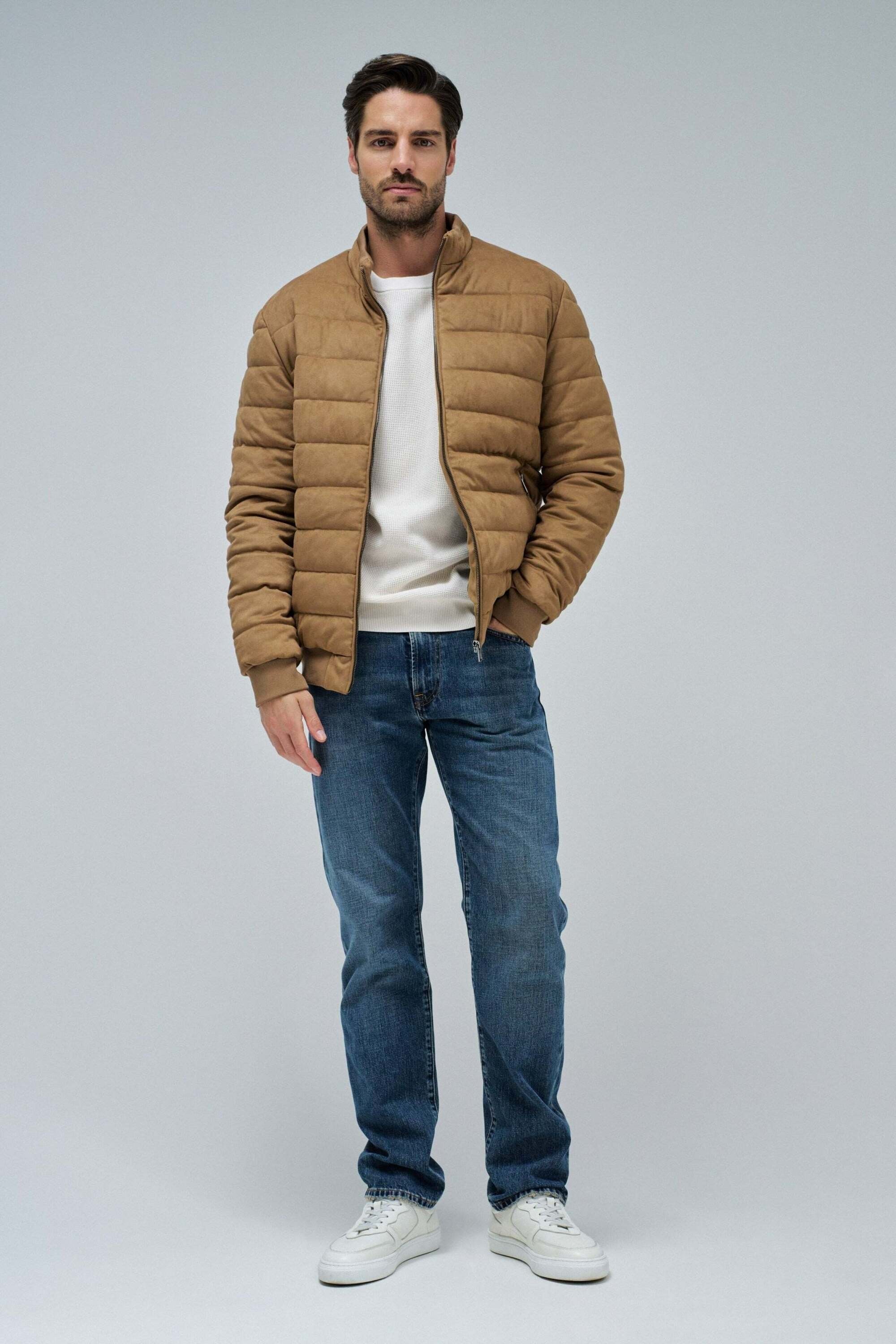Salsa Veste matelassée »Salsa Jeans Steppjacke Suede Puffer Bomber Jacket«