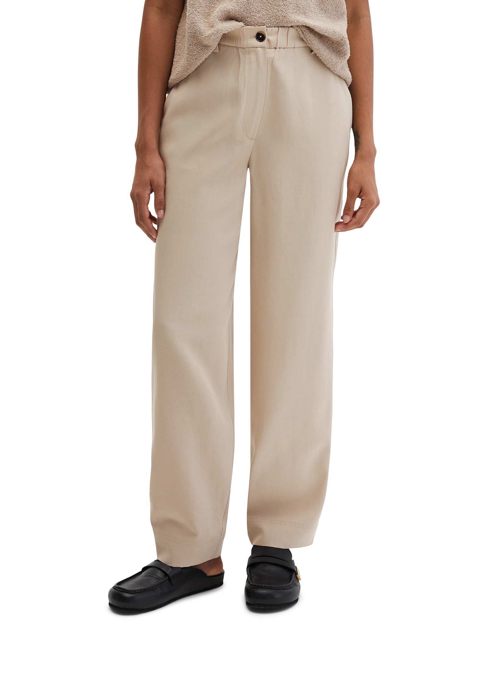Marc O'Polo Pantalon à taille extensible »MINU Barrel«  Model Minu barrel aus Lyocell-Leinen-Mix