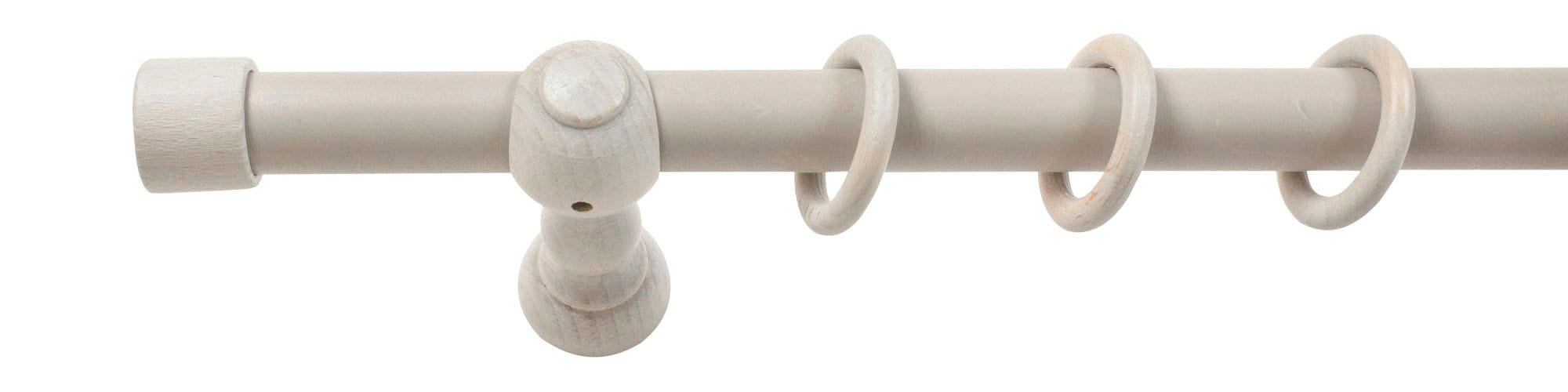 SN DECO GROUP Gardinenstange »Cafiro«, 1 läufig-läufig, Fixmass, 28 mm, Holz, verschiedene Längen und Farben, Komplettset