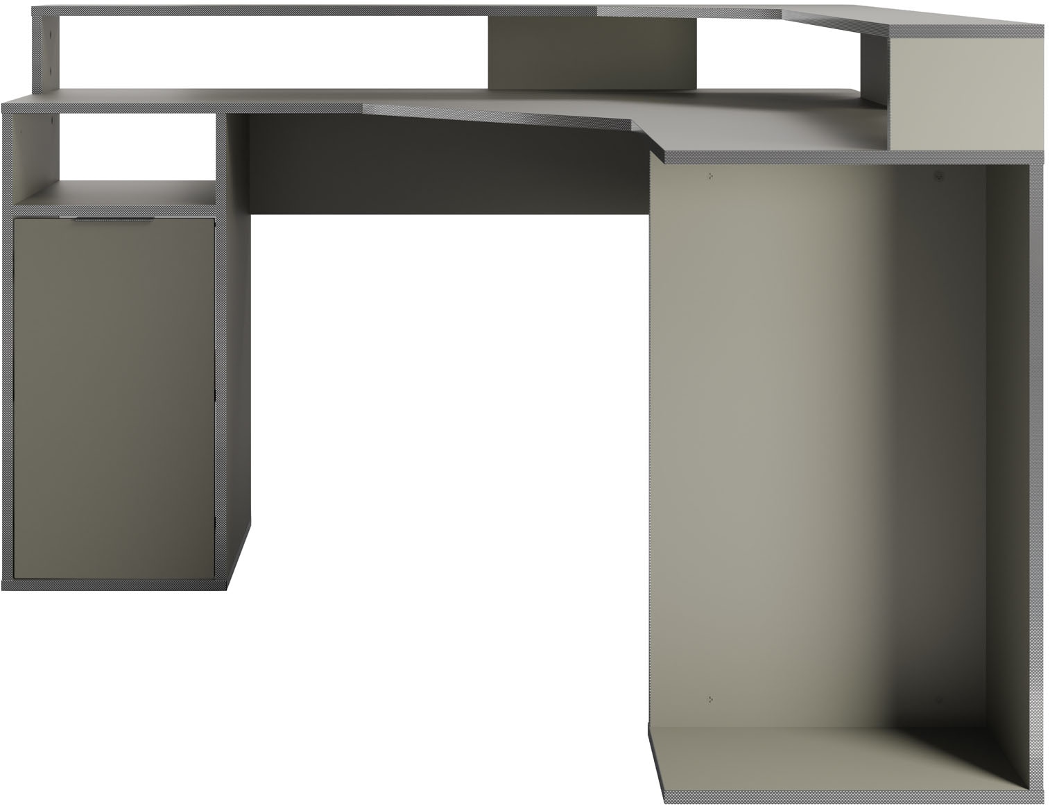 Home affaire Eckschreibtisch »Omaha« Gamingtisch mit Tür, Towerfach und Monitorablage, Breite 139 cm